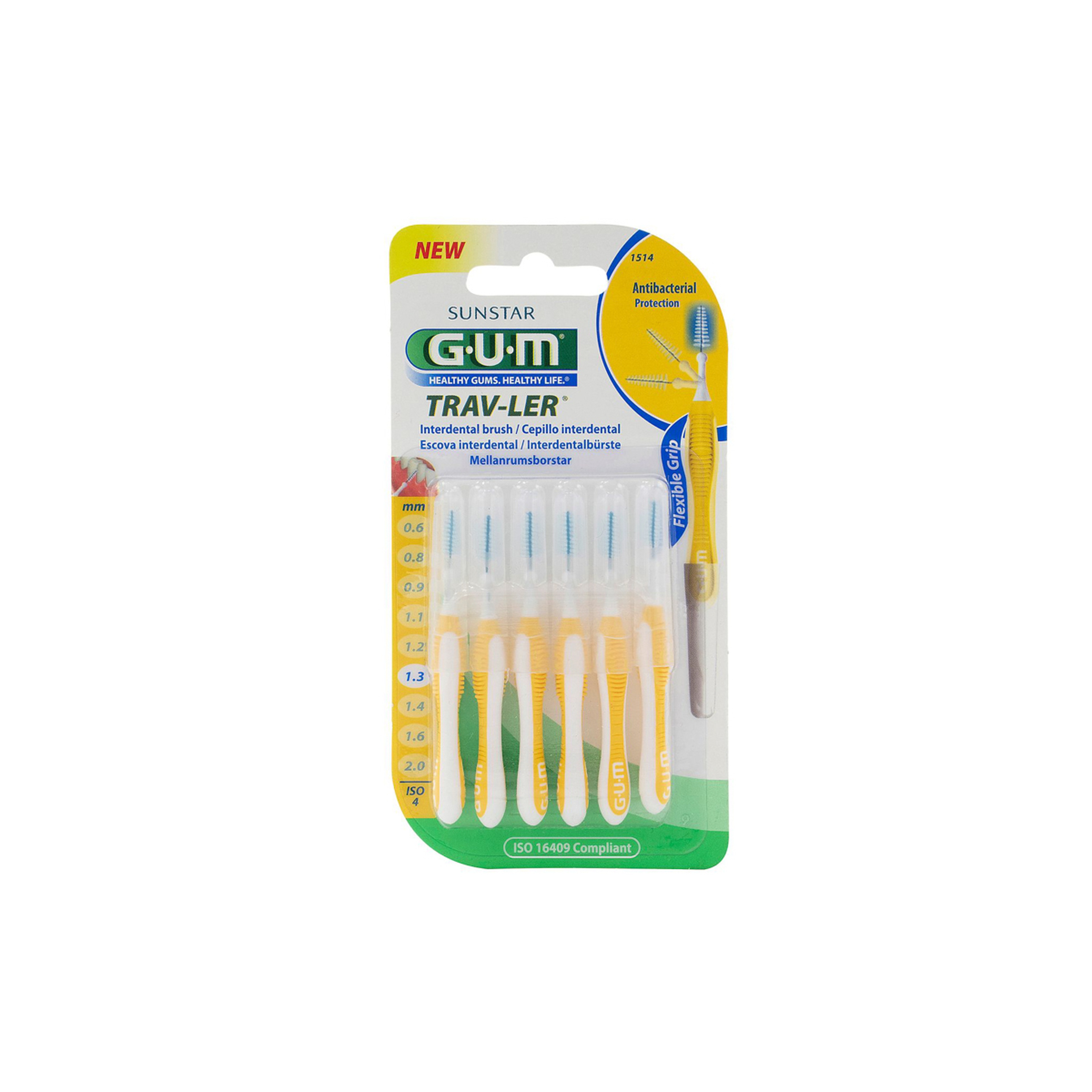 حزمة فرشاة صغيرة بلون أصفر 6 قطع