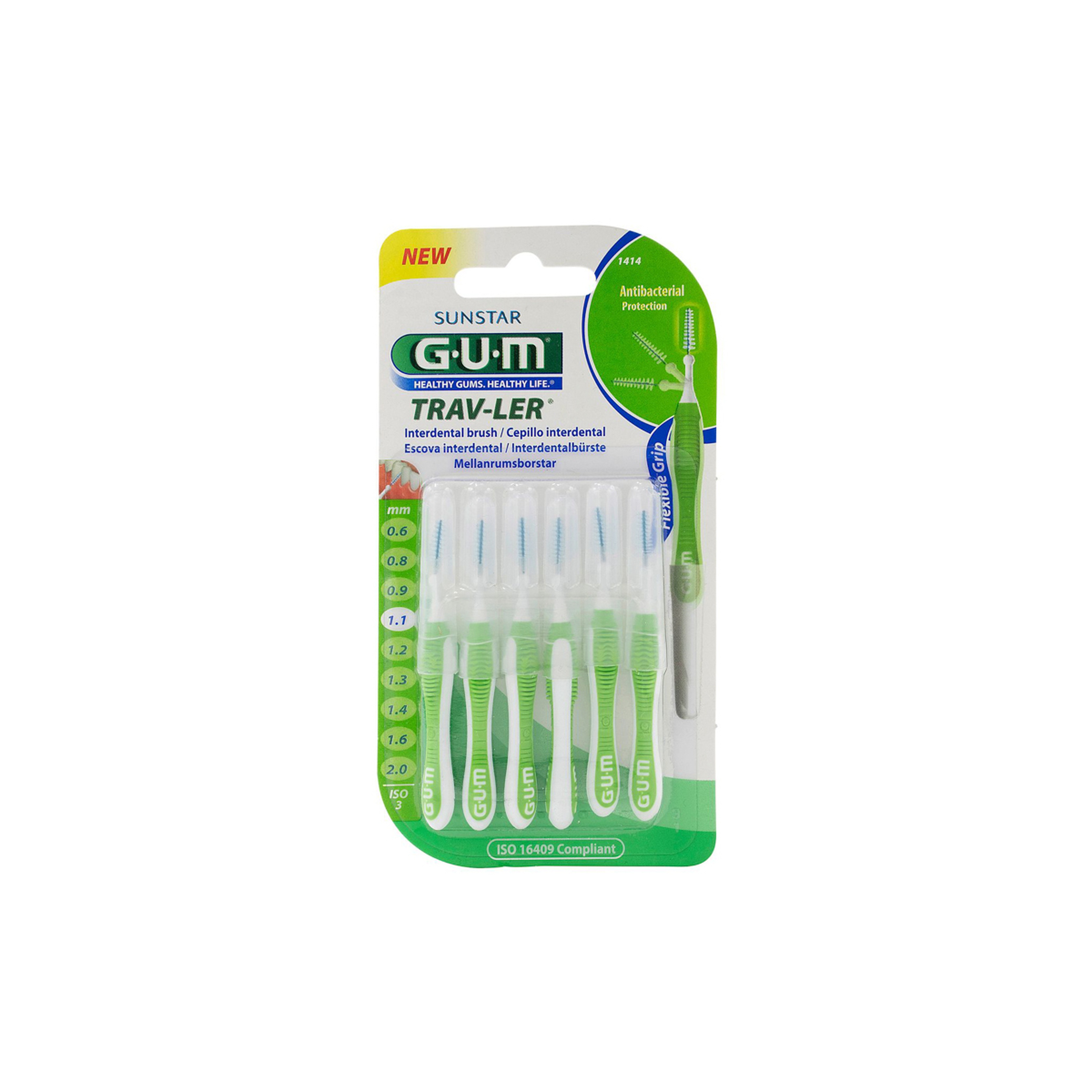 حزمة فرشاة صغيرة بلون أخضر 6 قطع