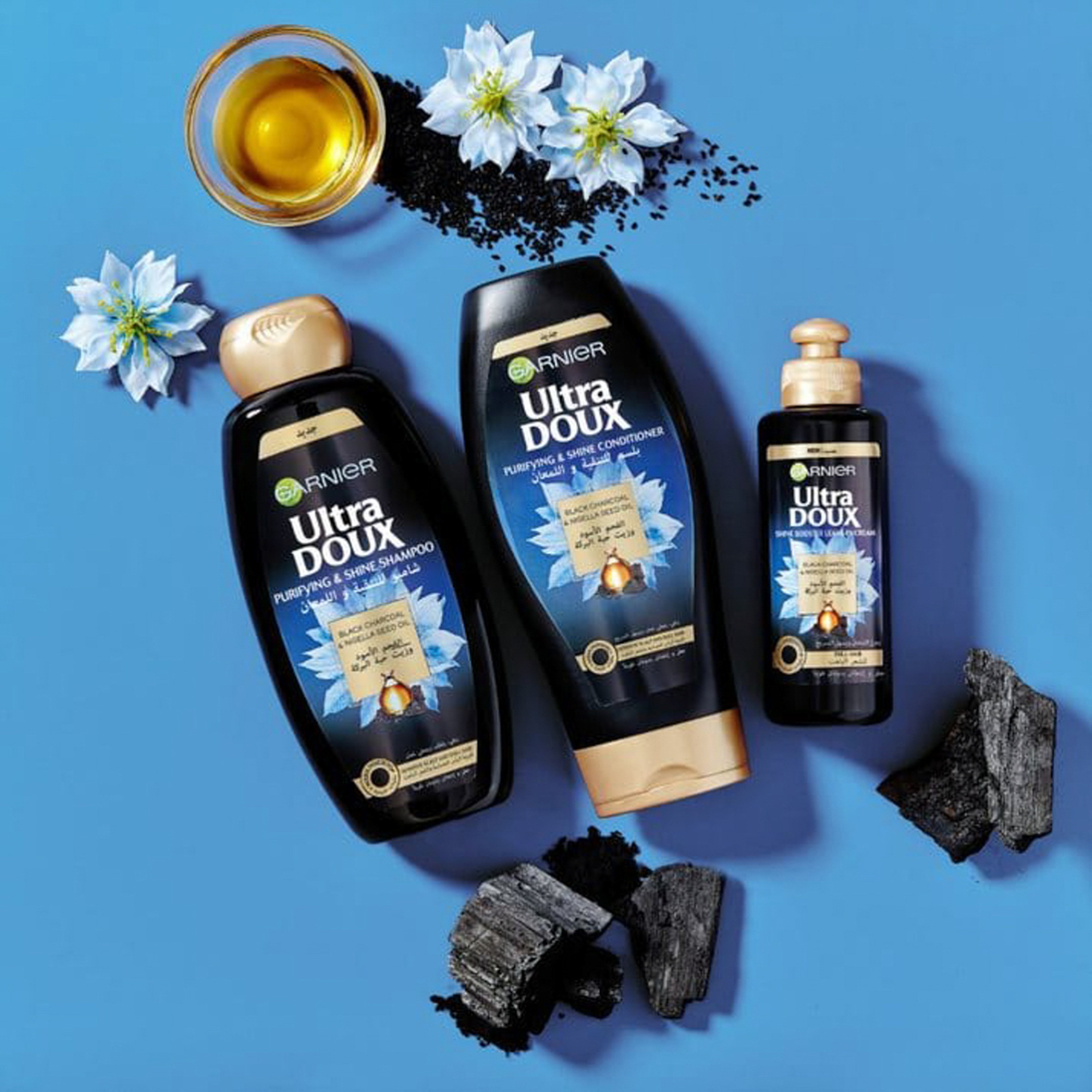 Ultra Doux Black Charcoal & Nigella Seed Oil Purifying & Shine Shampoo 400Ml