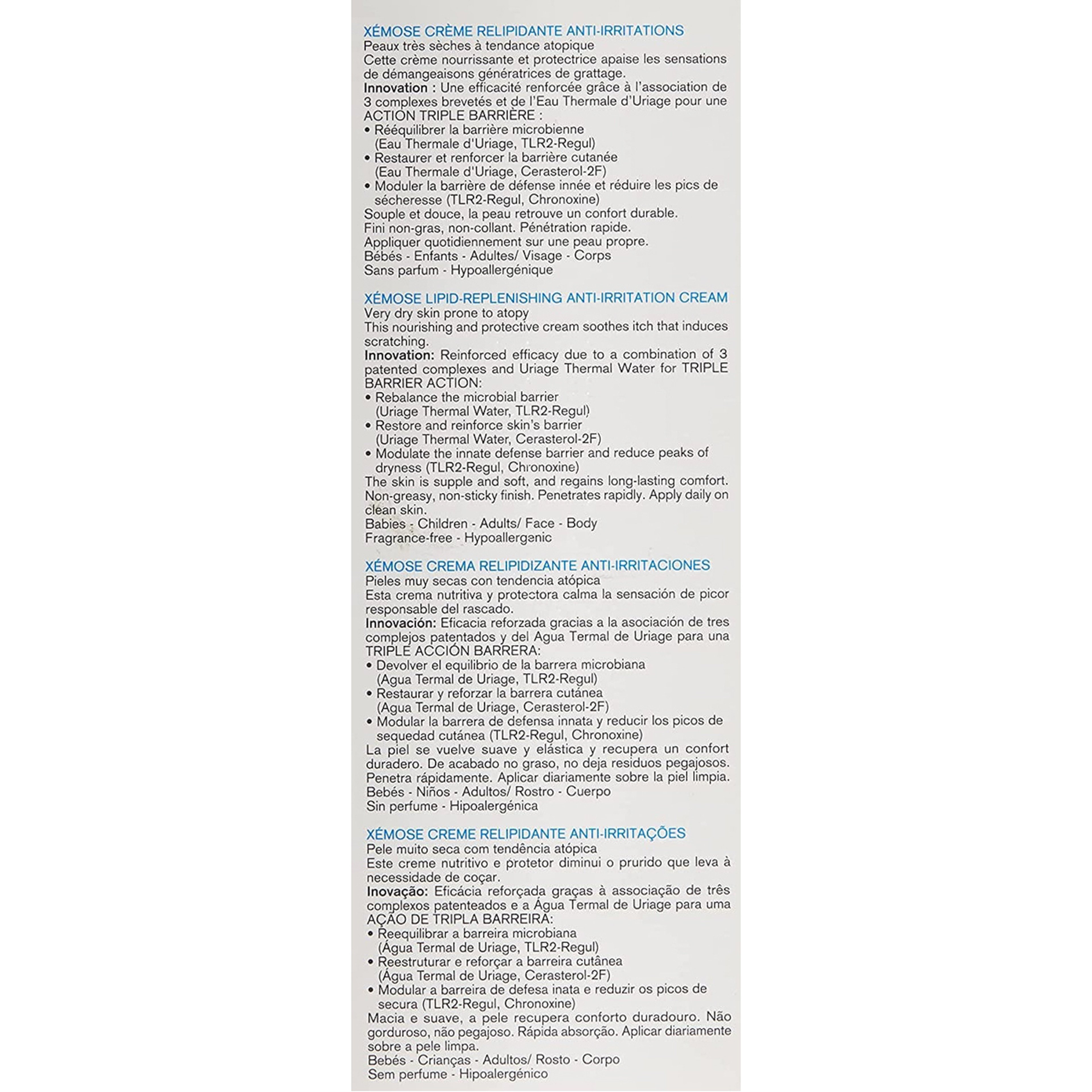 Uriage Xemose Cream 200 Ml