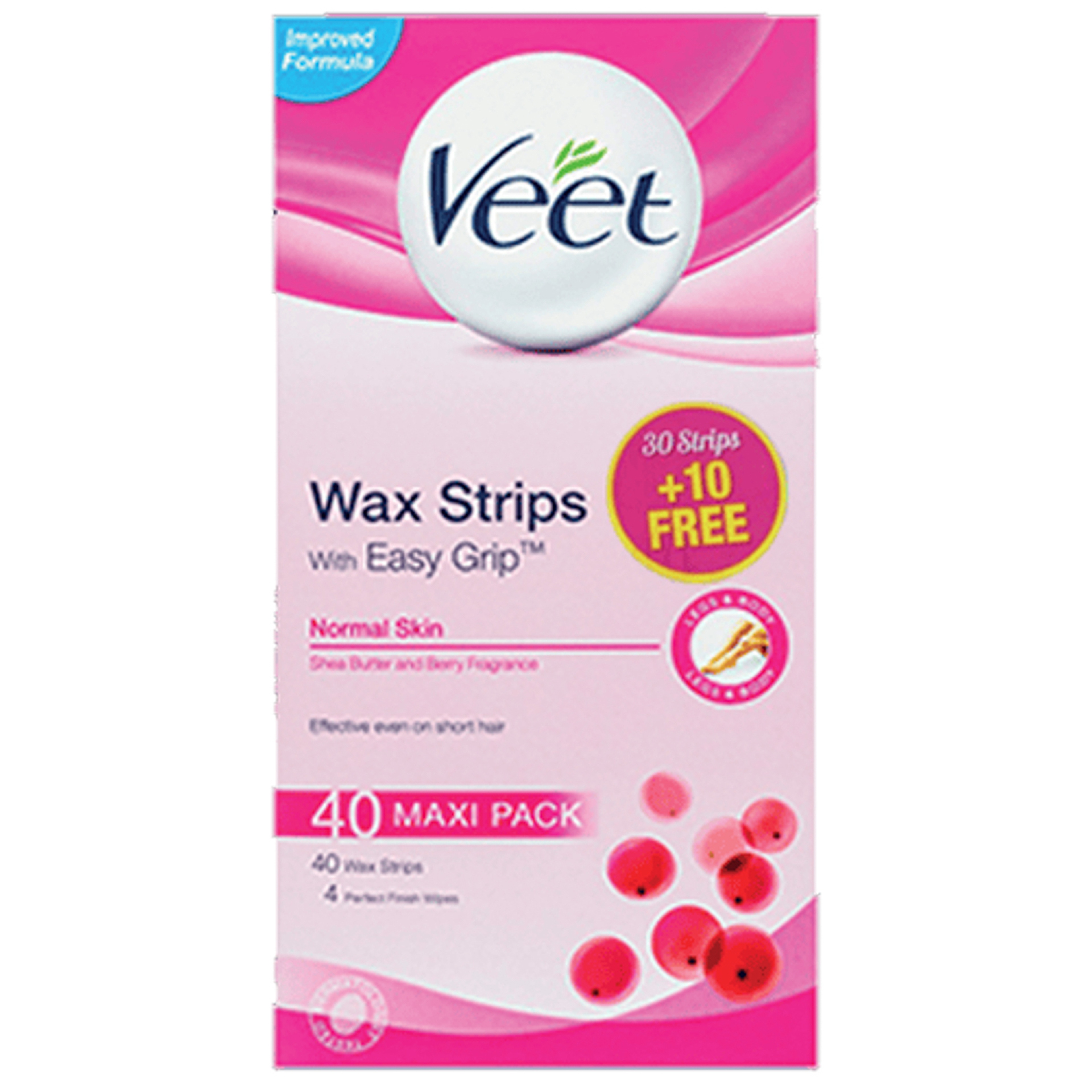 Veet Wax Strips For Normal Skin 30+10 Pieces