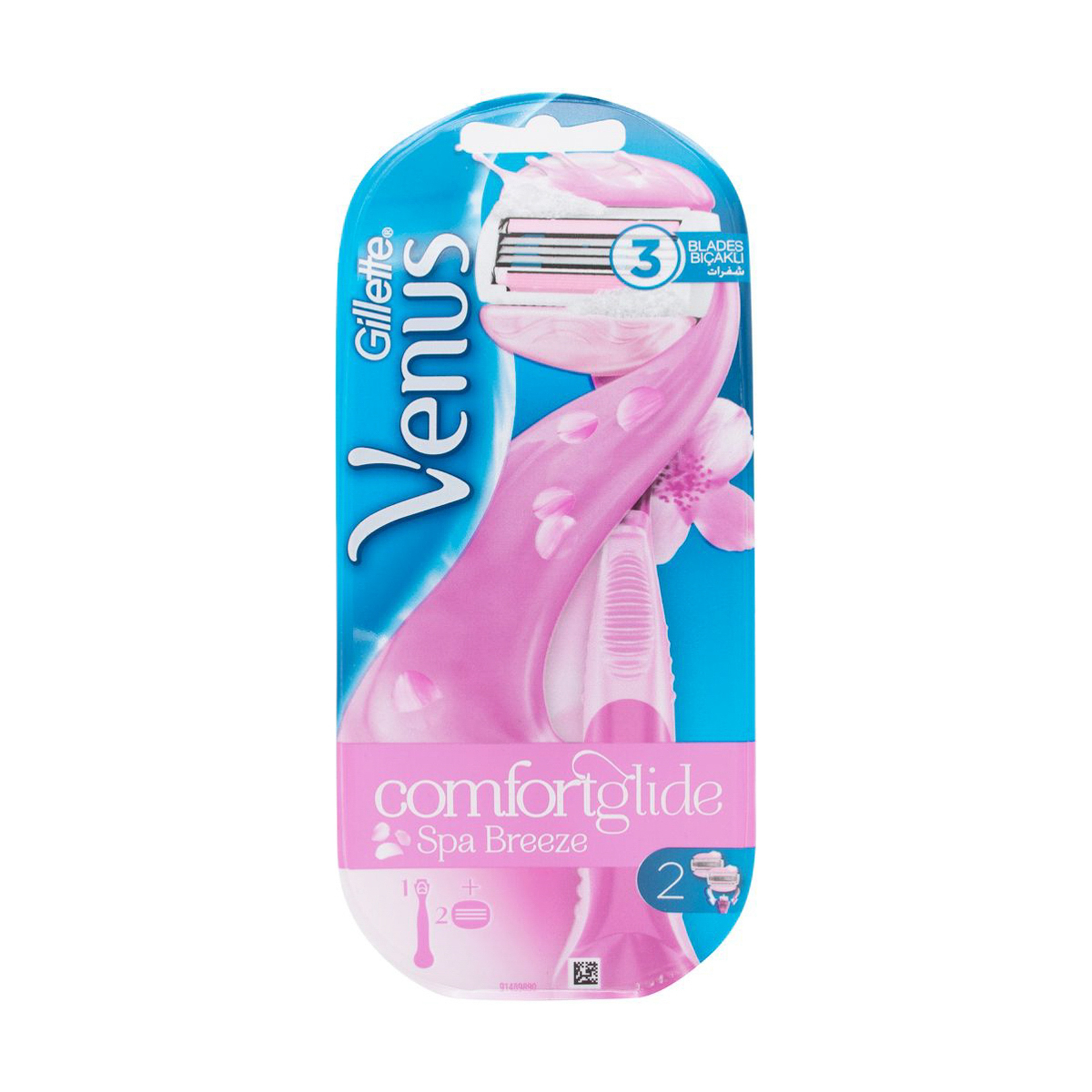 Venus Comfortglide Spa Breeze Razor - 2 Extra Refills By Gillette