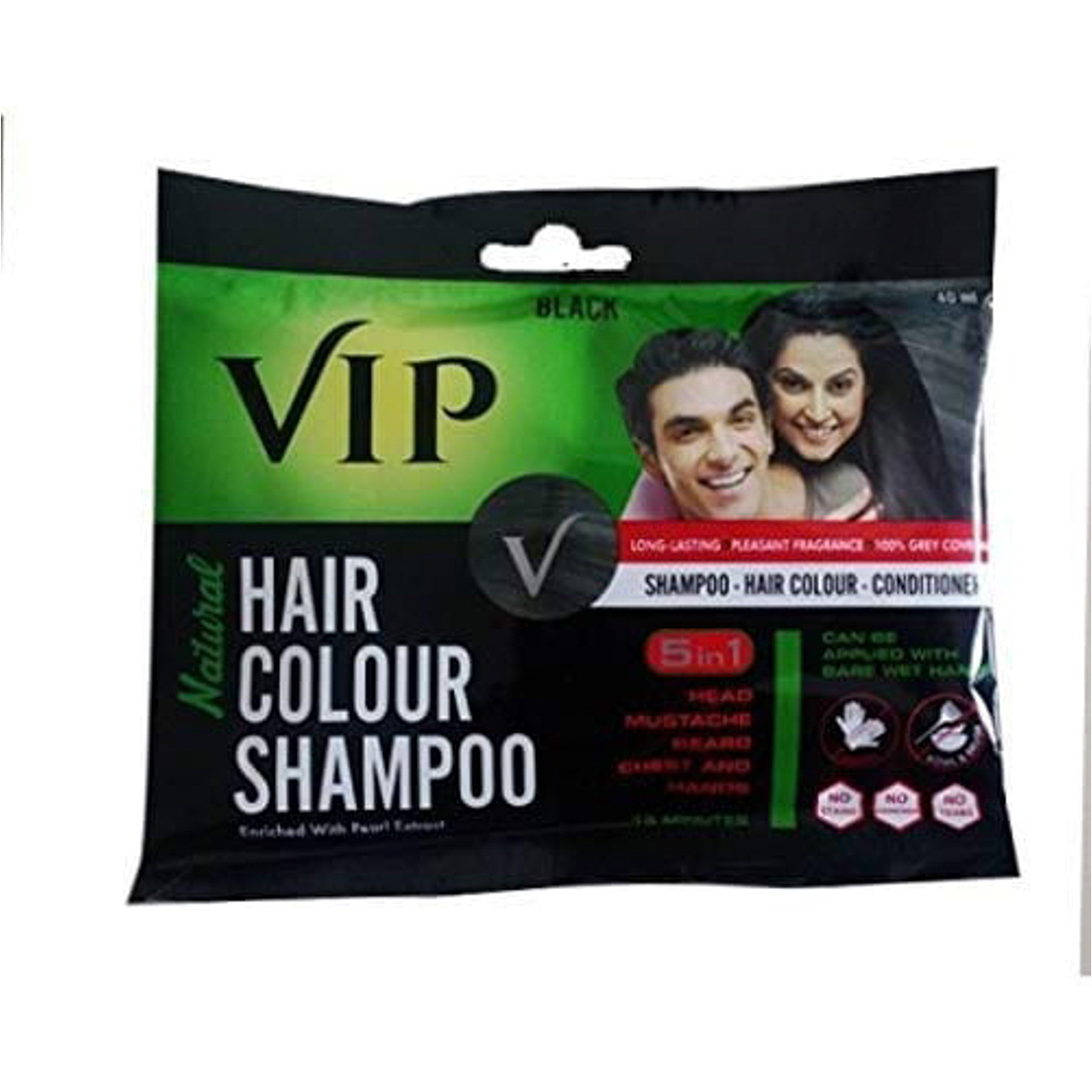 Vip Hair Color Shampoo Black 40Ml