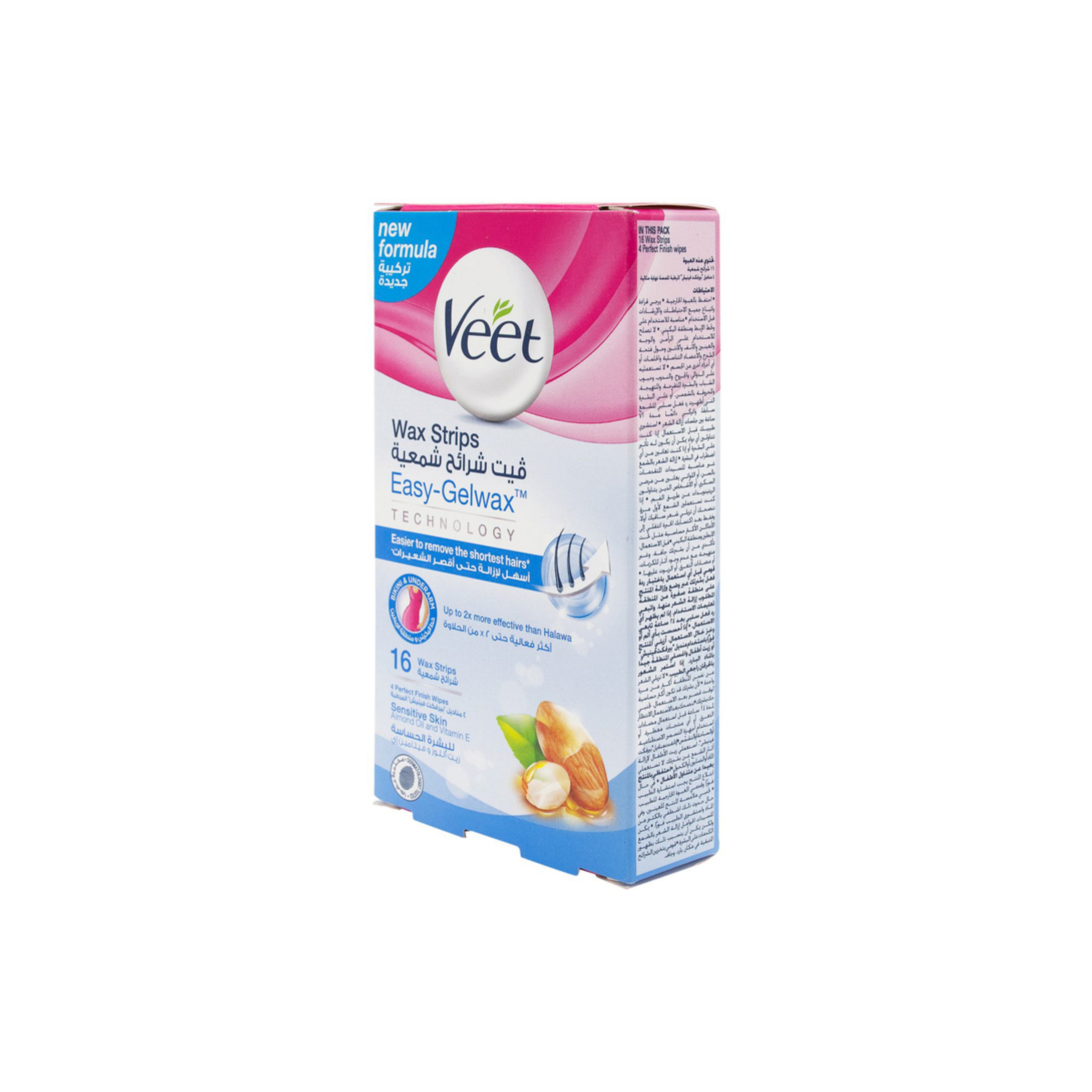 شرائط الشمع تحت الإبط والبكيني 16 قطعة