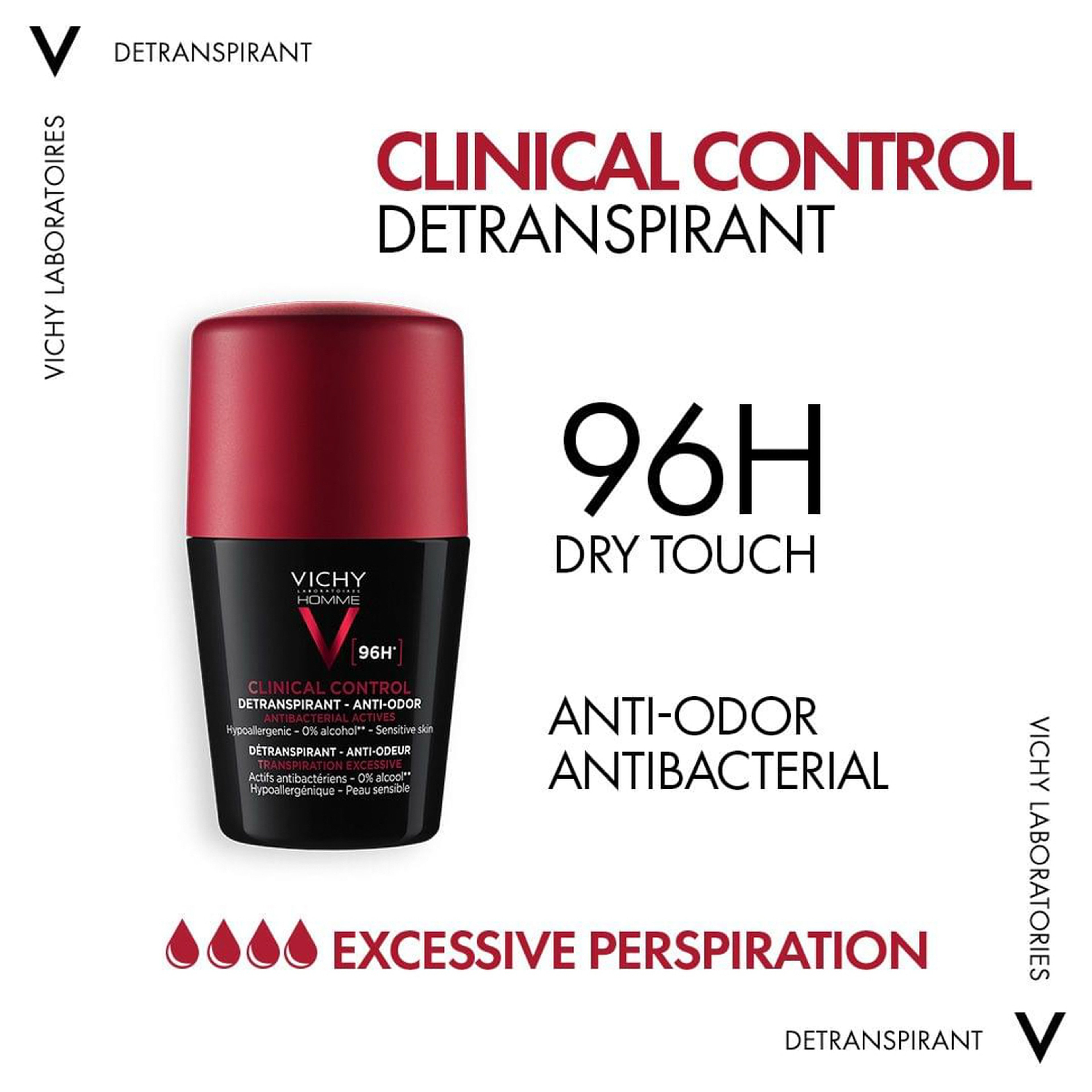 Vichy Clinical Control 96H Deodorant For Men 50Ml