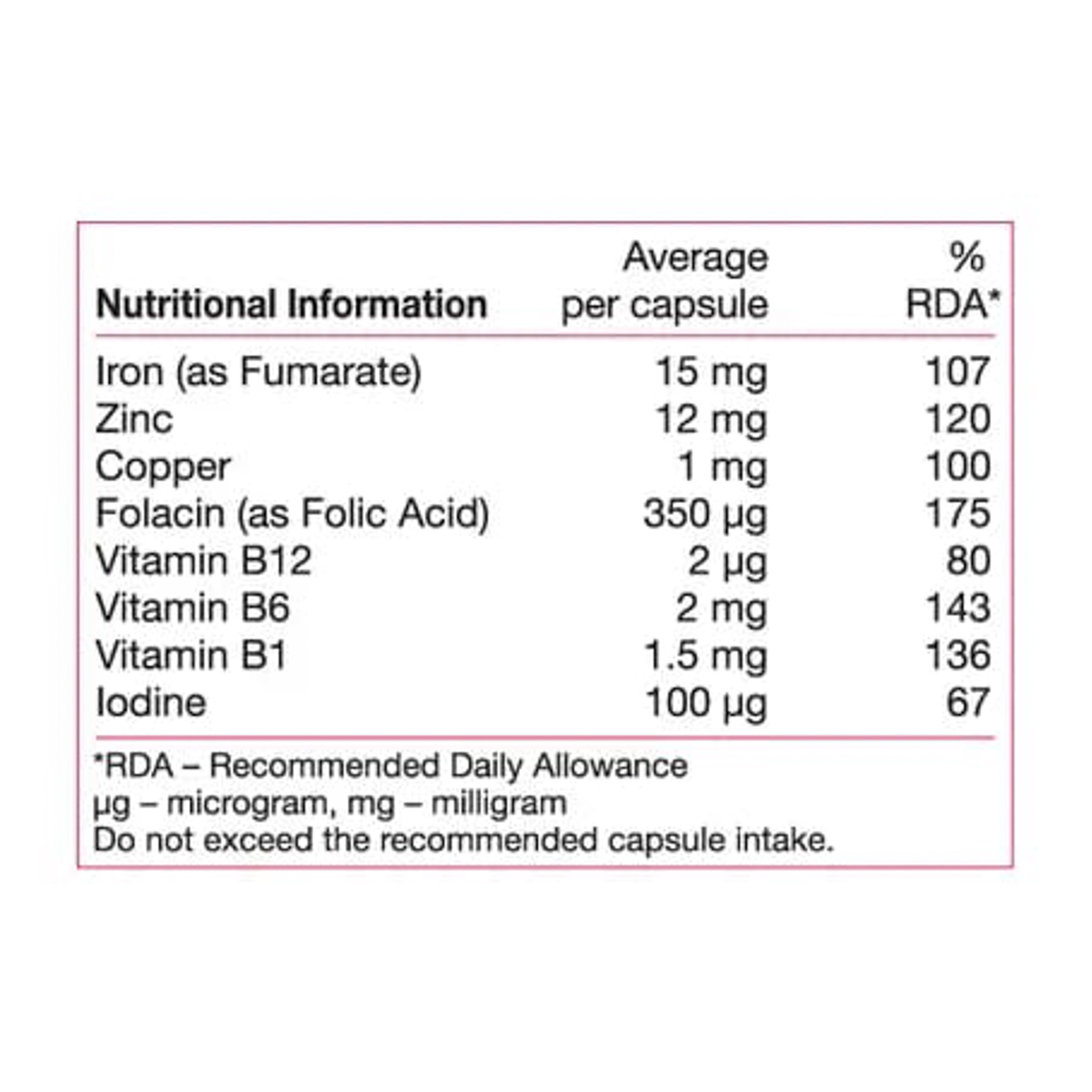 فيتابيوتكس فيروجلوبين ب12 مع الحديد 30 كبسولة