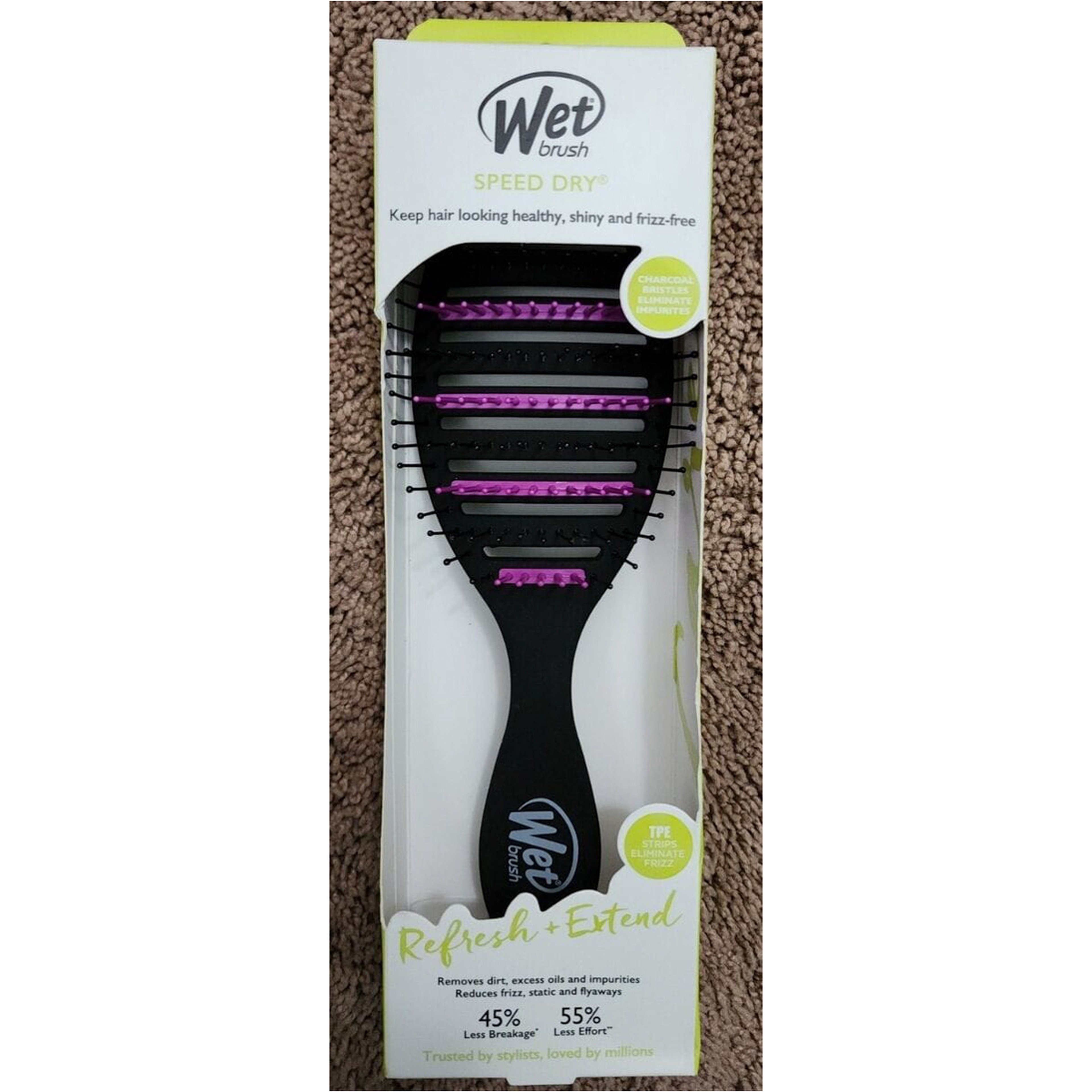 ويت براش فرشاة شعر للتجفيف السريع - اسود