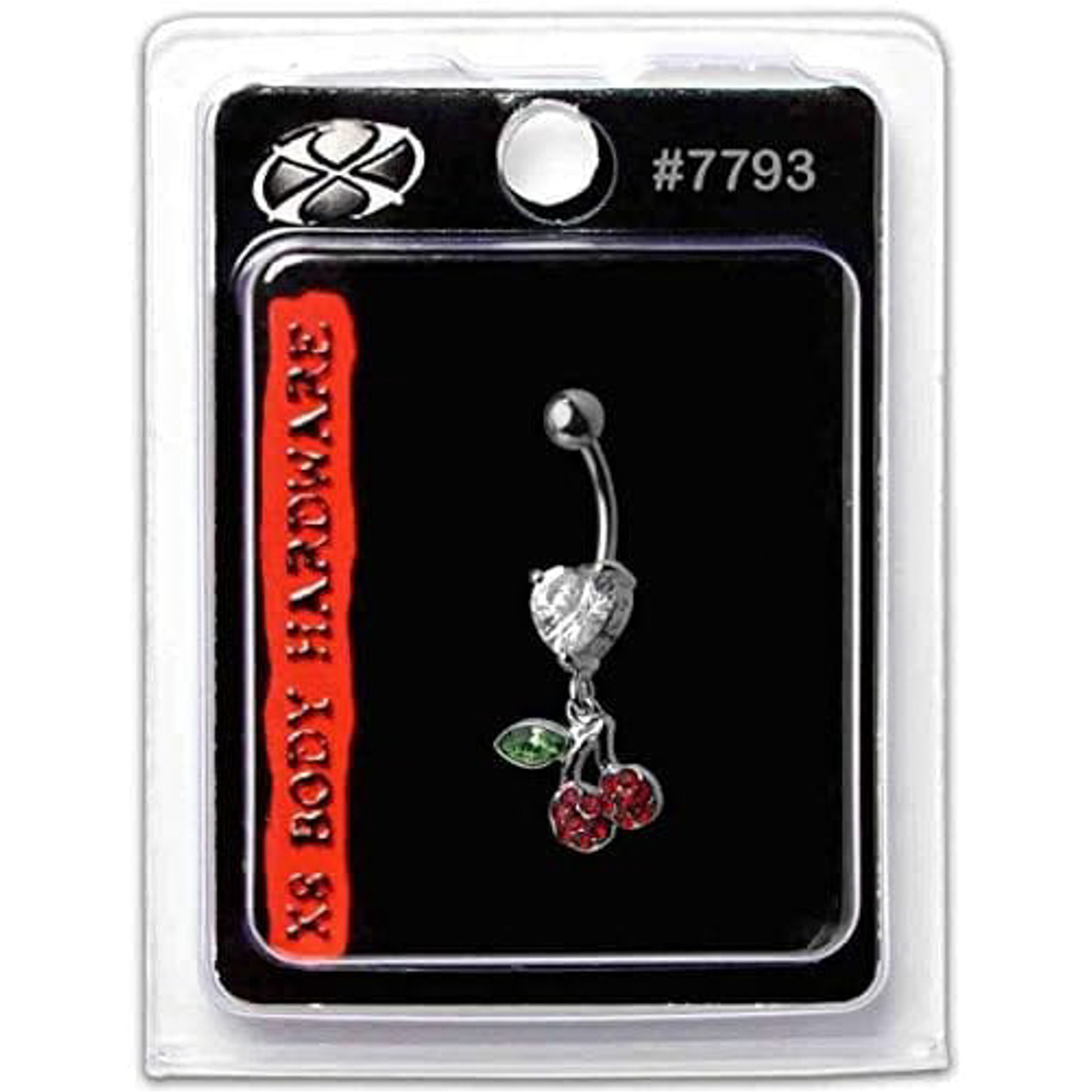 X8 Body Hardware 7793 Navel Red Berry