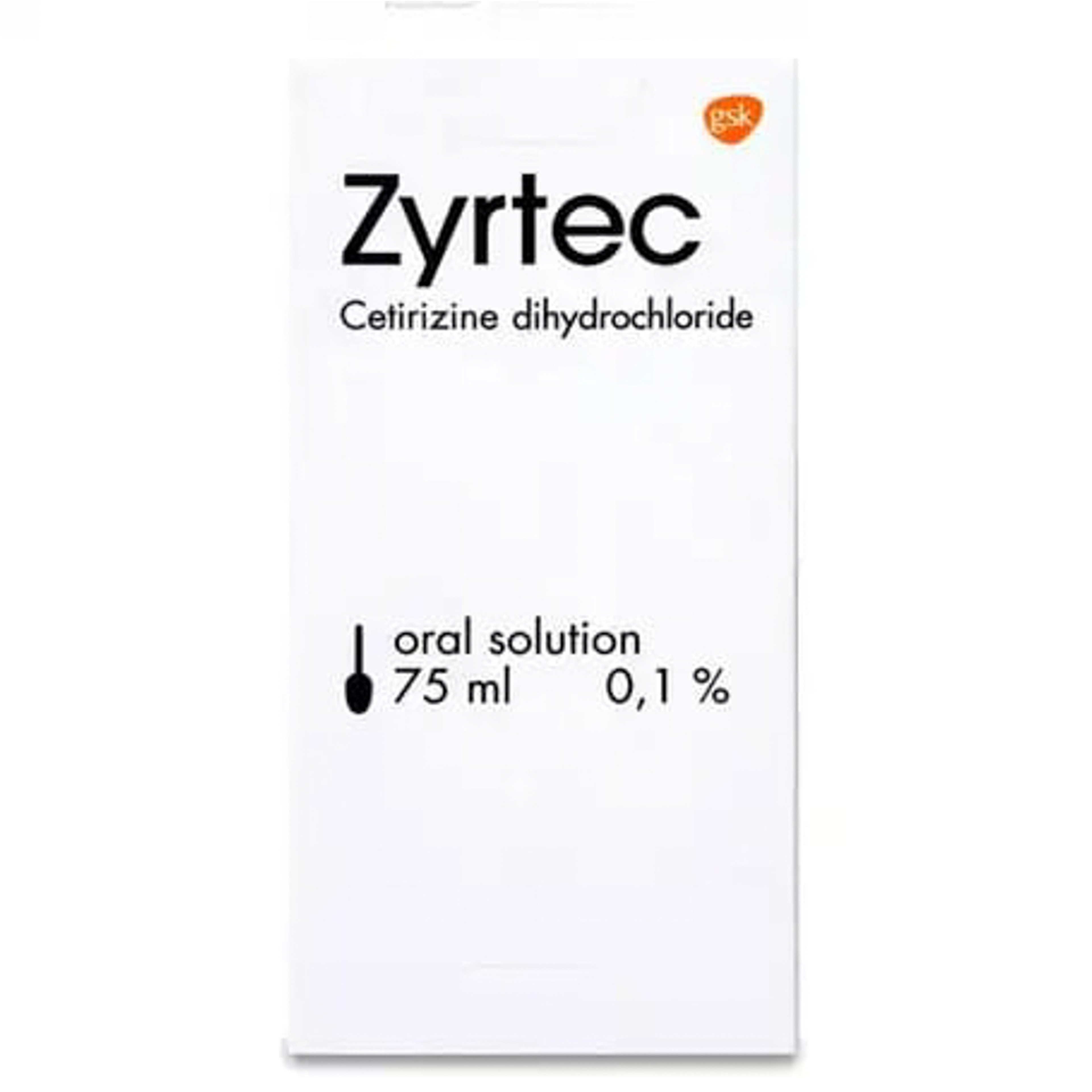 Zyrtec 0.1% Syrup 75 Ml