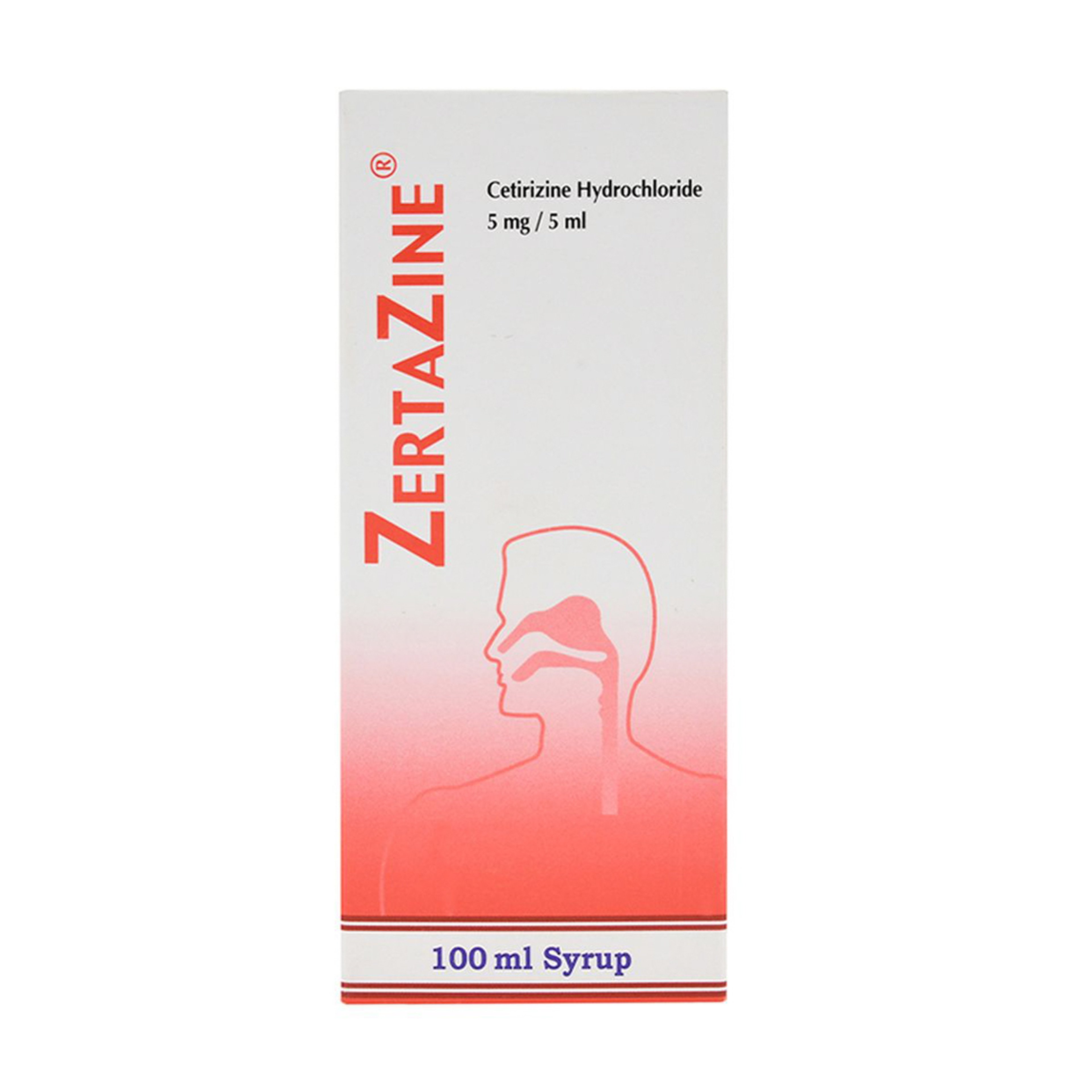 Zertazine 5 Mg/5Ml Syrup, Relieves Cold & Allergy - 100 Ml