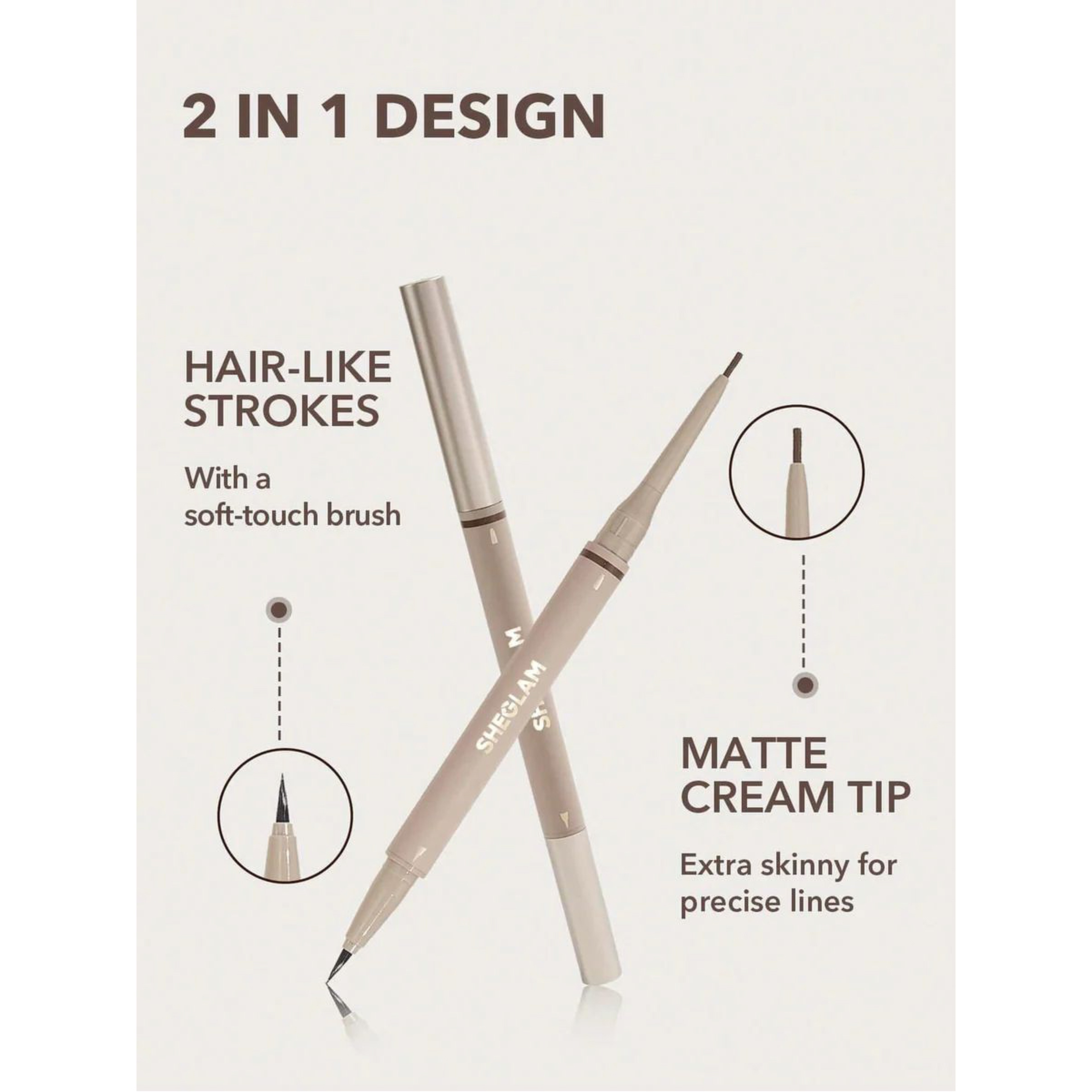 شيجلام مزدوج قلم تحديد الحواجب