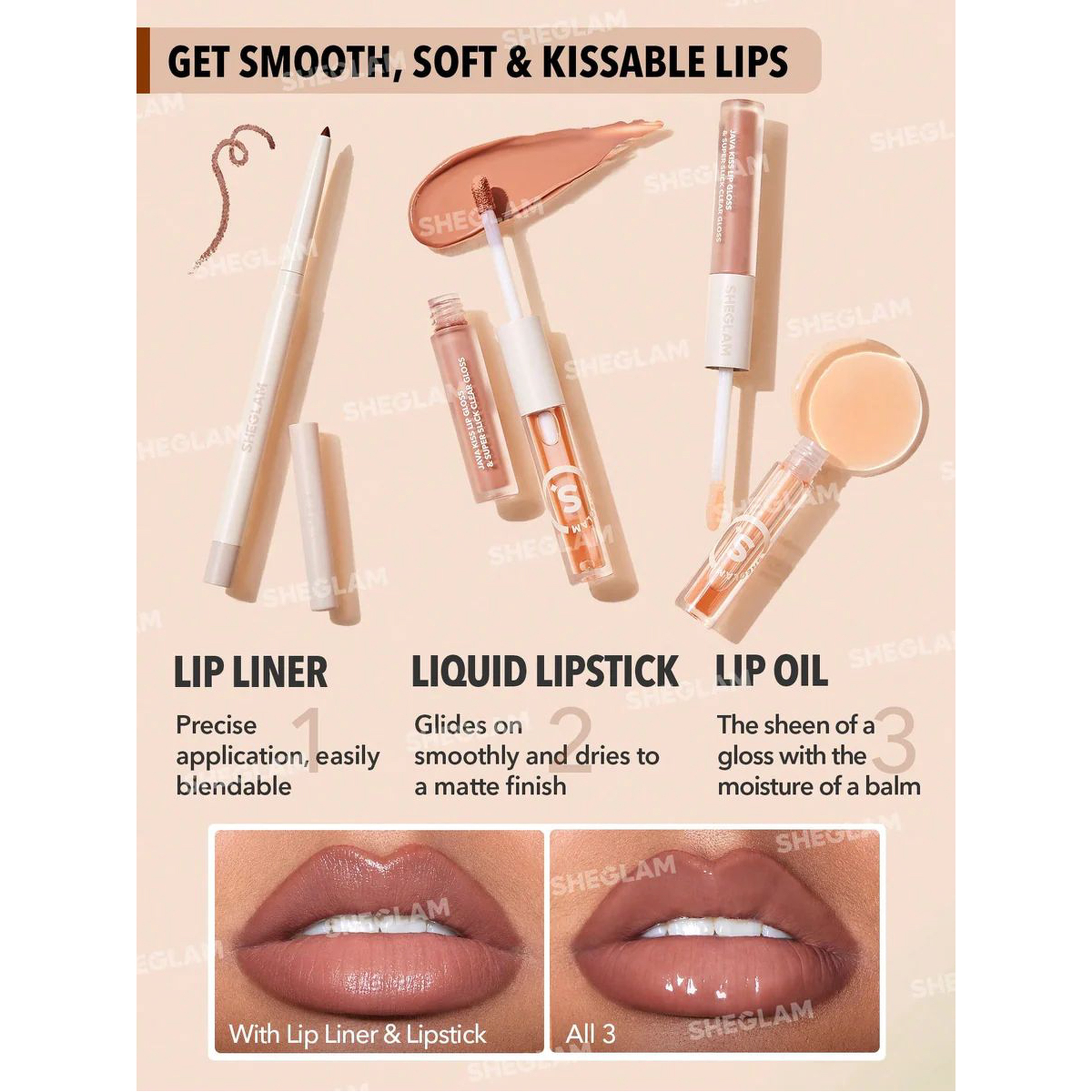 Sheglam Glam Lip Liner And Lip Duo Set