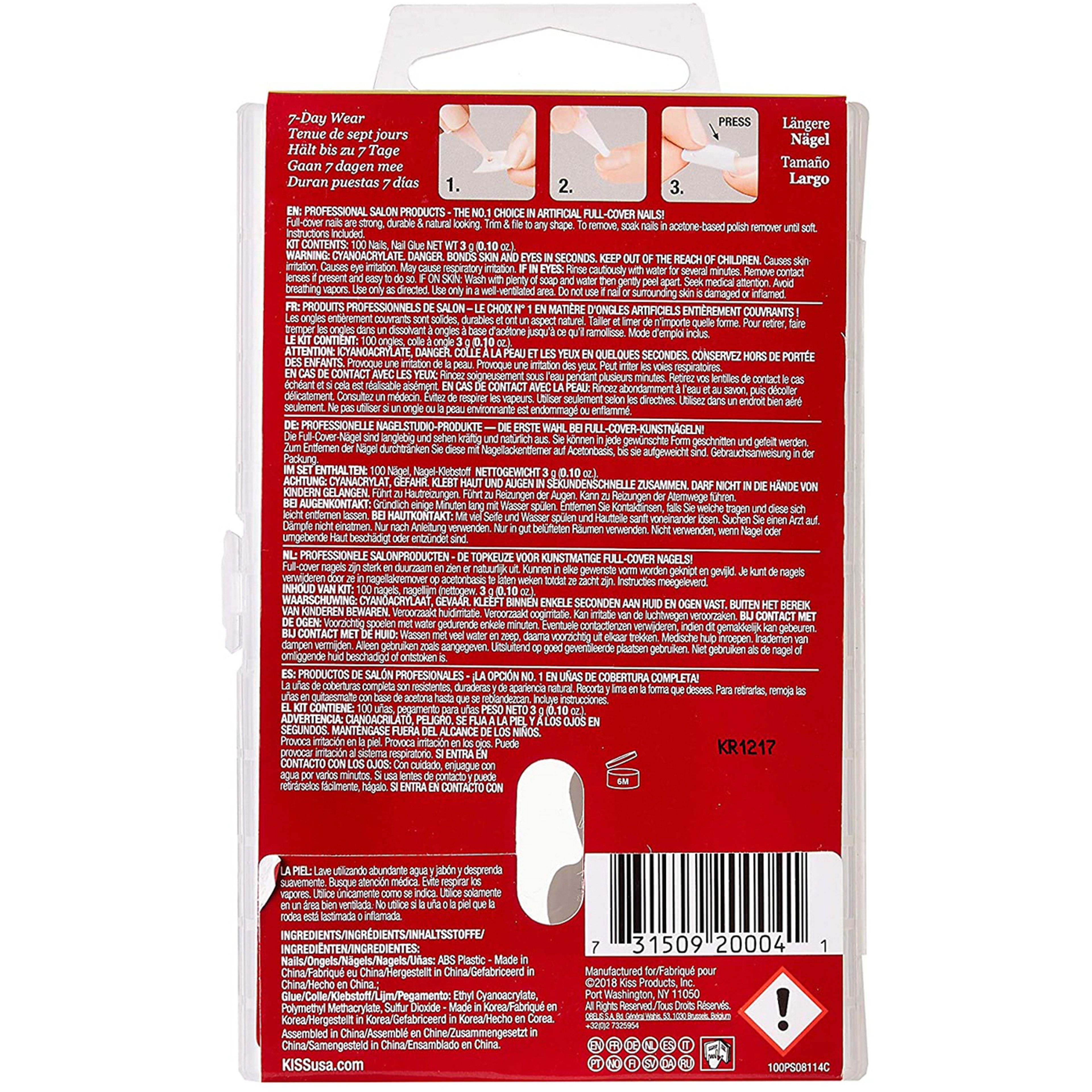 أظافر صناعية 100 تيبس - مدببة طويلة