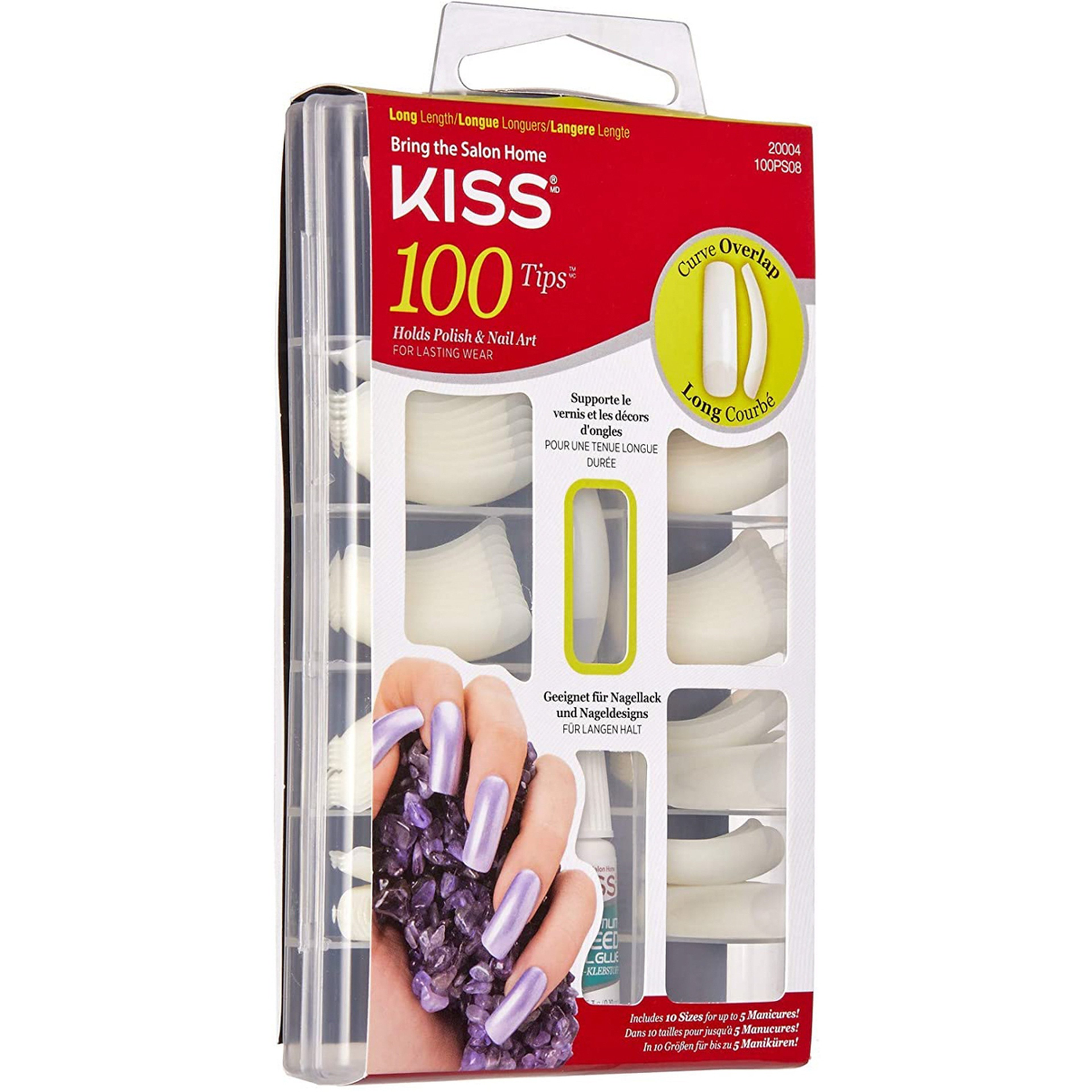 أظافر صناعية 100 تيبس - مدببة طويلة