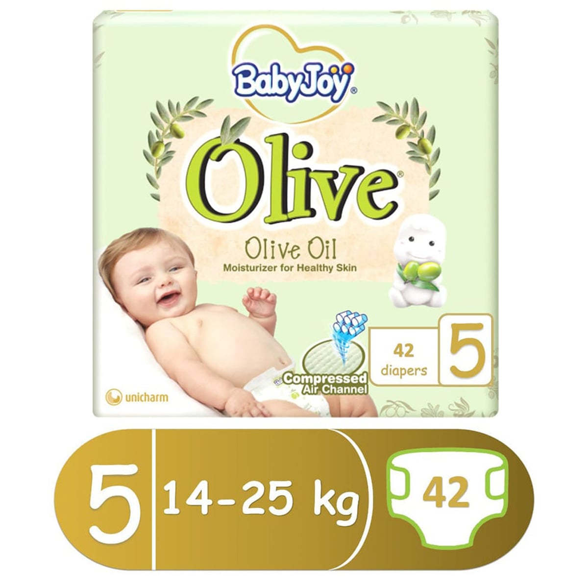 Baby Joy Olive Diapers Size 5