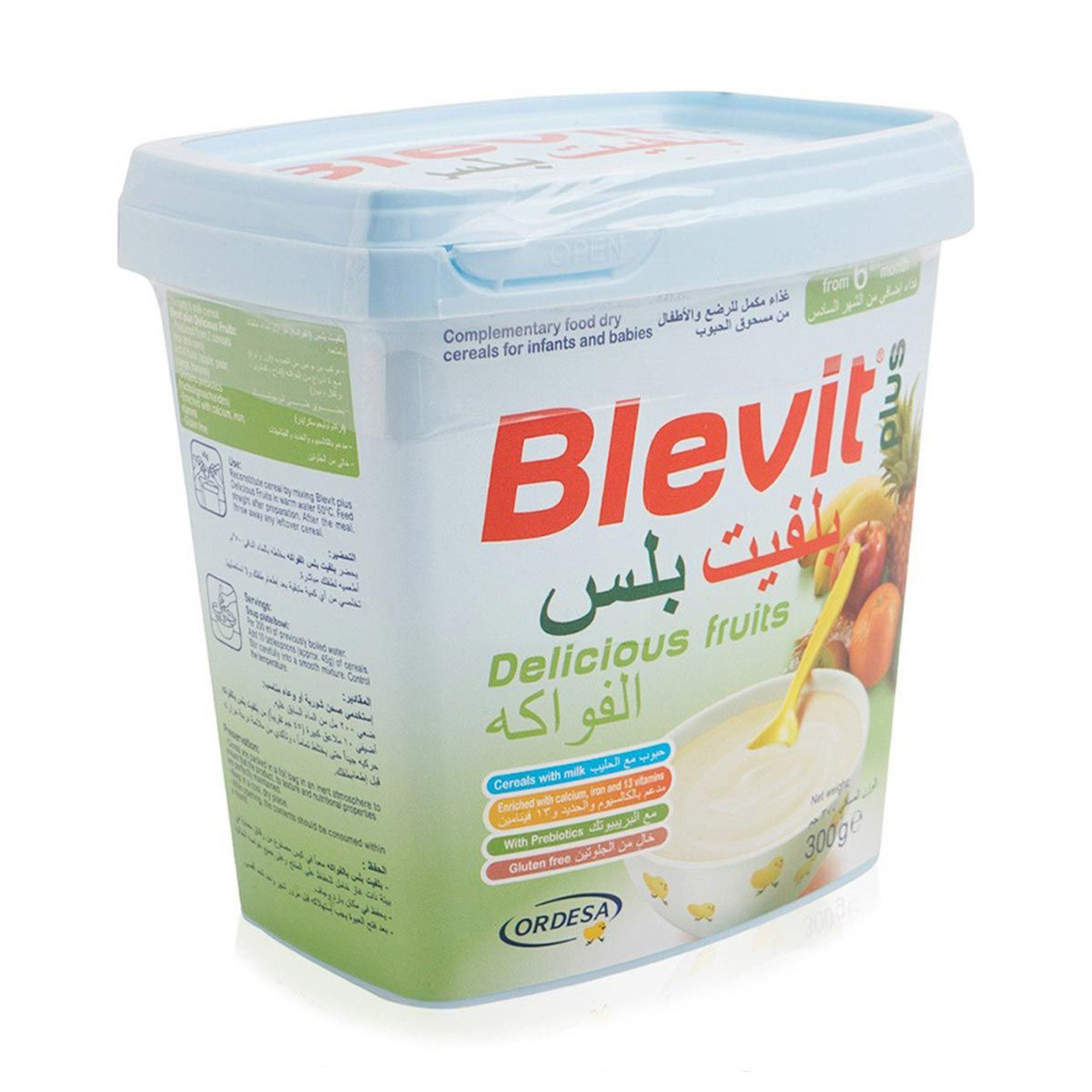 Blevit Plus Delicious Fruits Dry Cereals 300 G