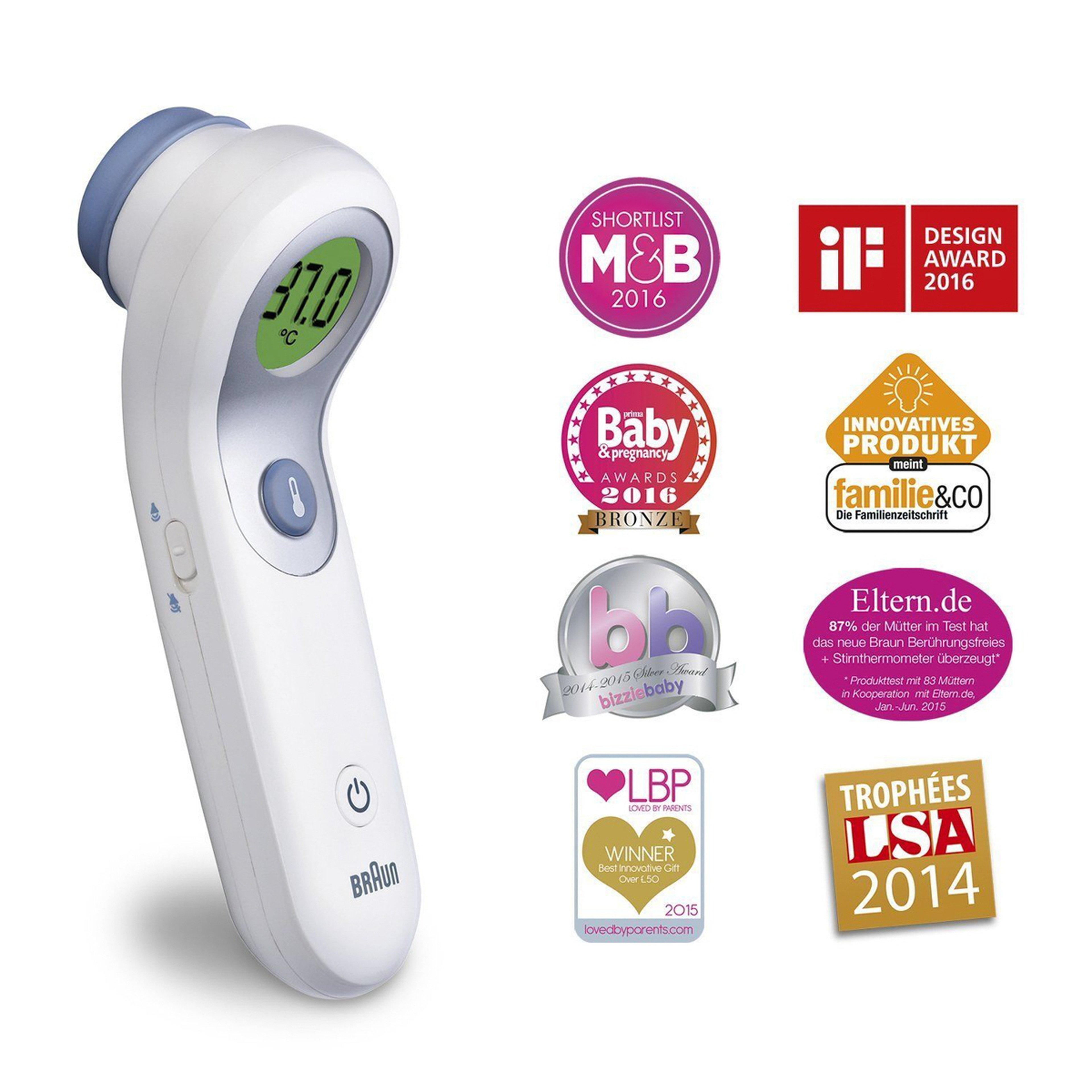 Braun No Touch + Forehead Thermometer, Ntf3000