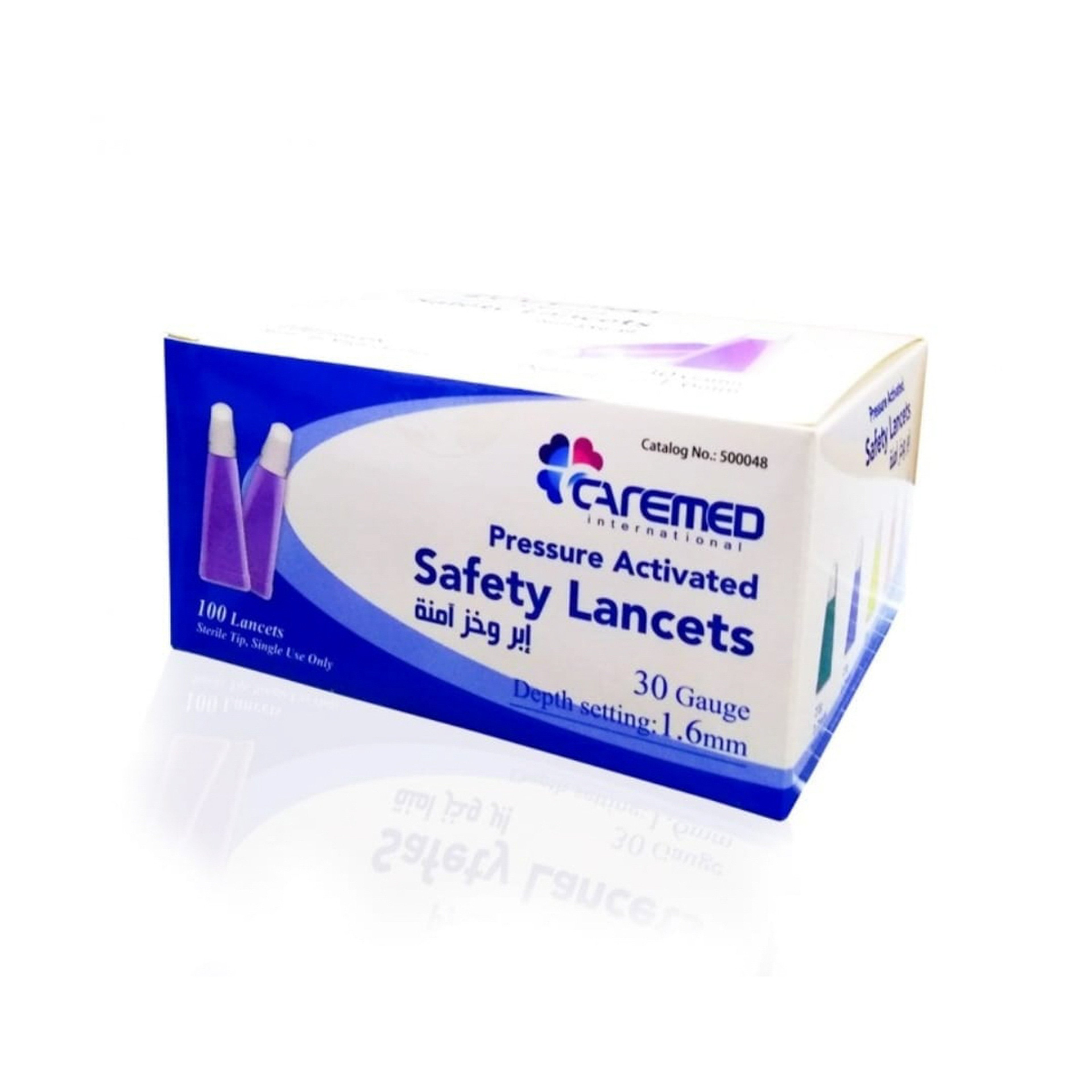Caremed Safety Lancet 30G 100 Pcs
