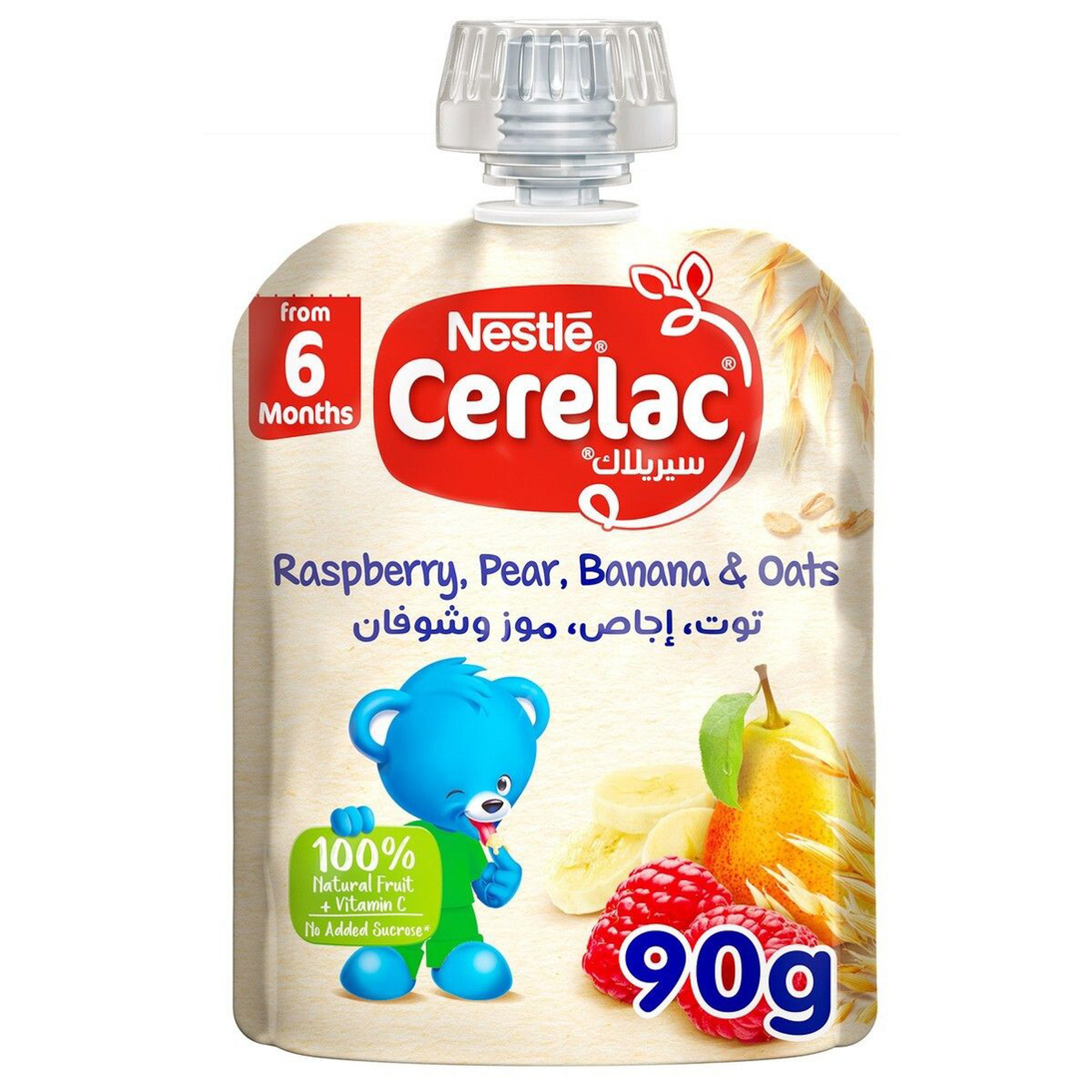 Cerelac Raspberry Pear Banana Oats Puree 90 G