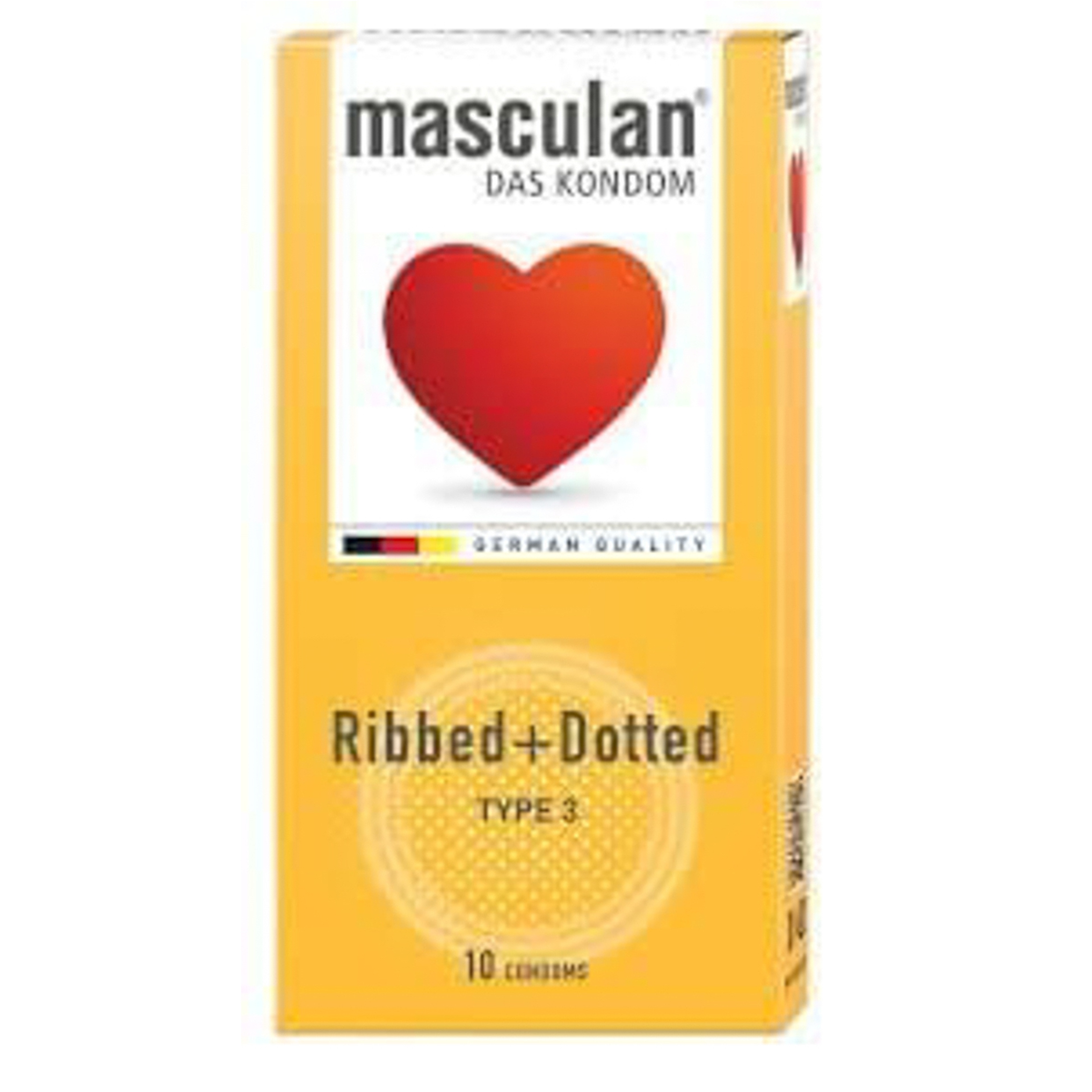 Condom Ribbed+Dotted 10 Pcs