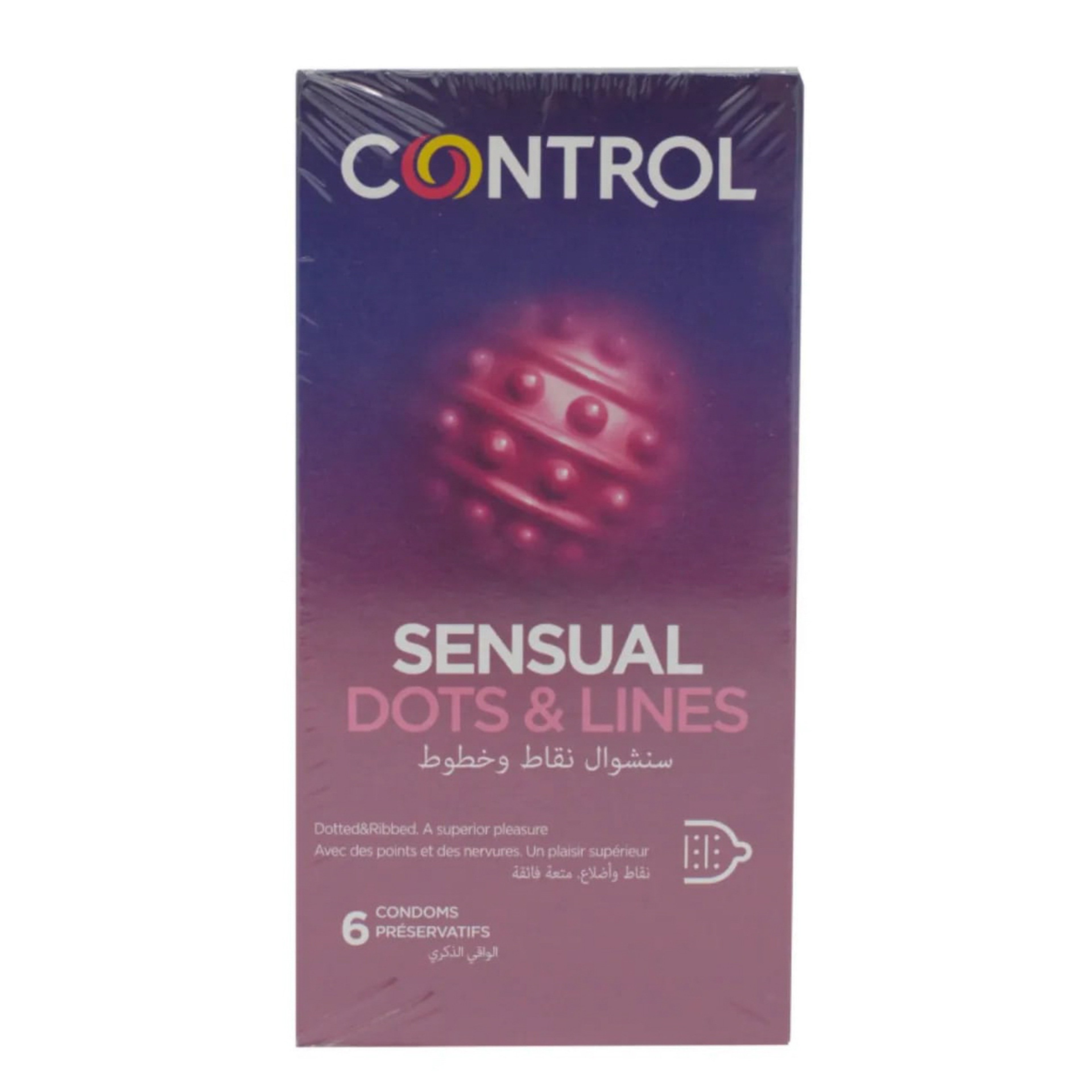Control Condom Sensual Dots&Lines 6 Pc