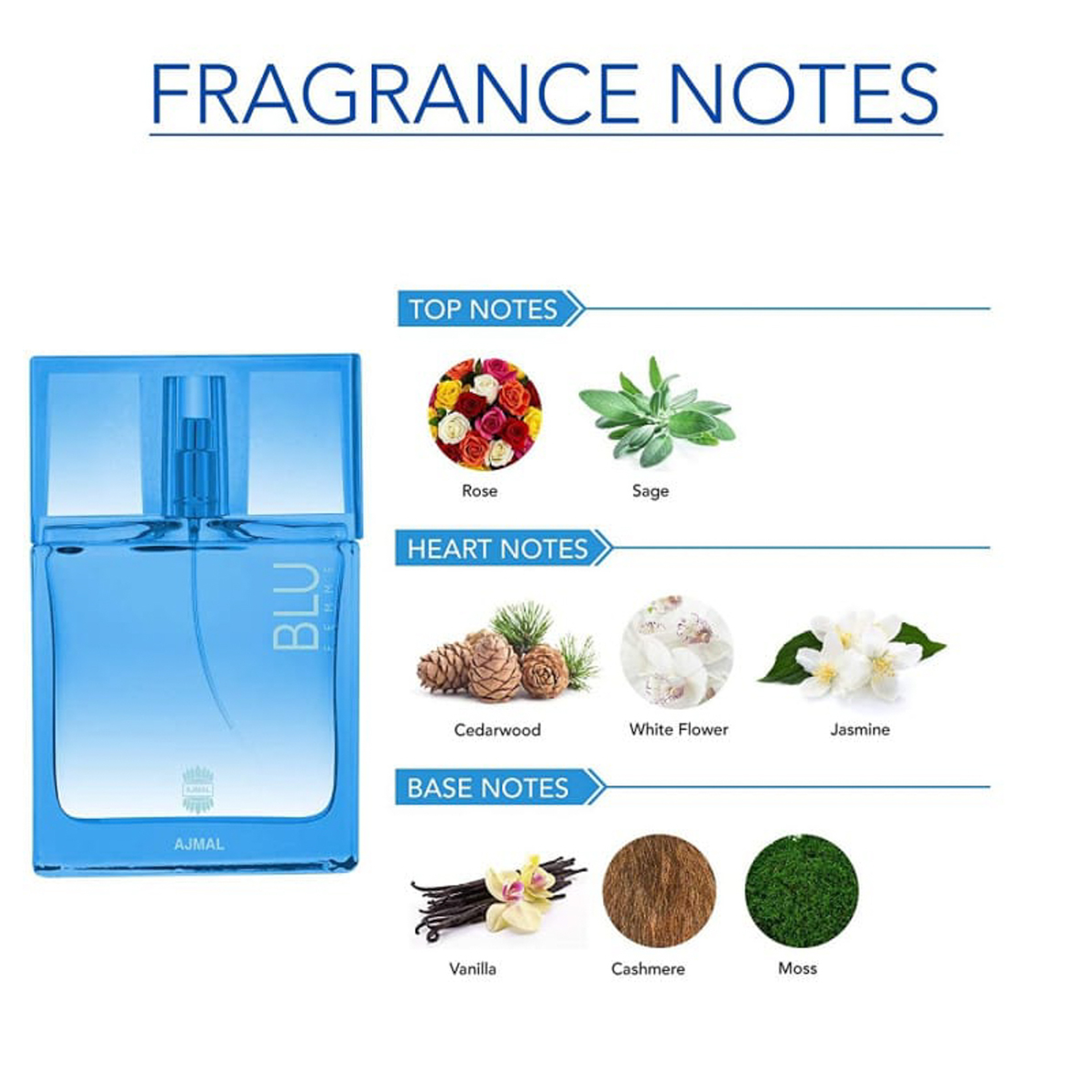 Ajmal Blu Femme Eau De Parfum women 50Ml