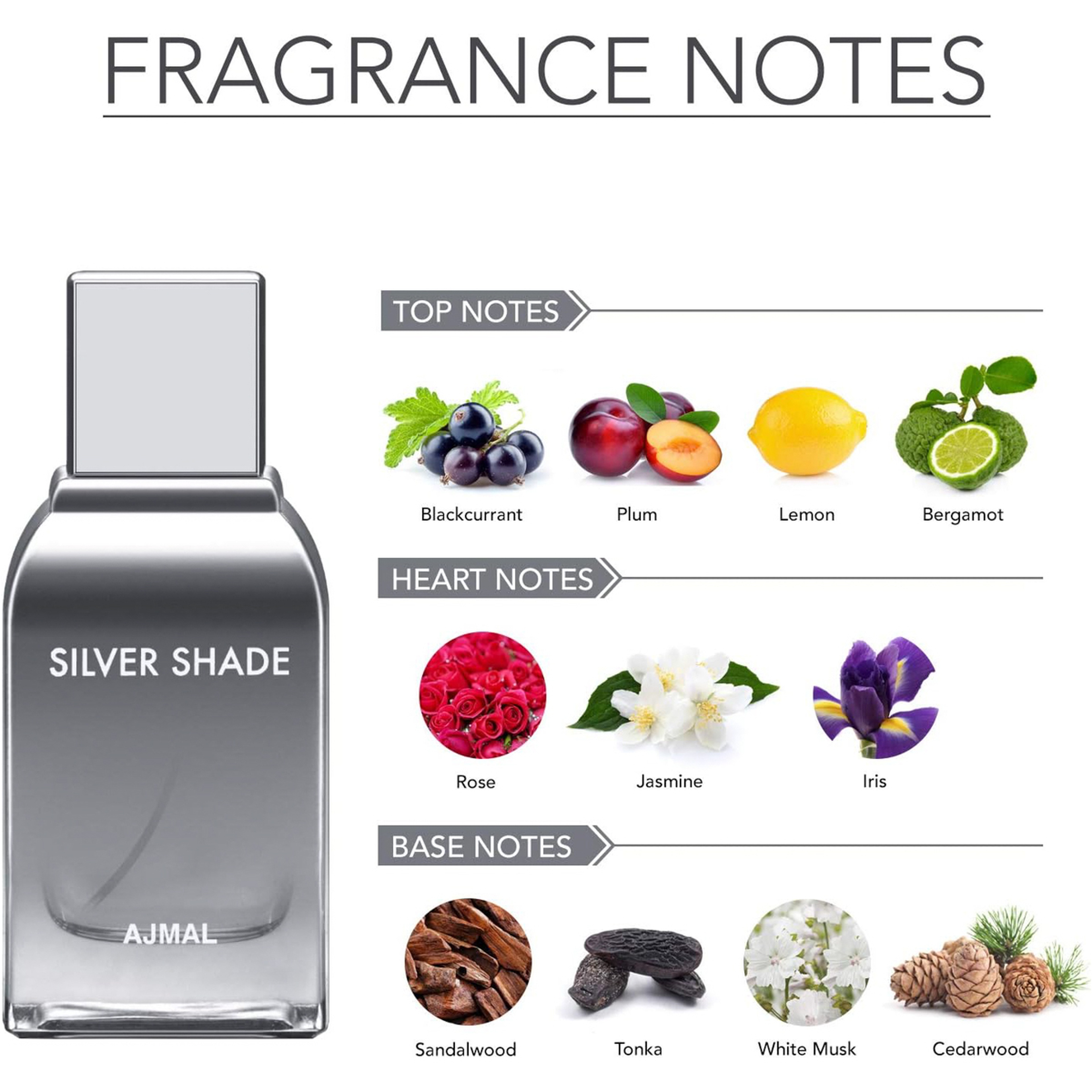 Ajmal Silver Shade Eau De Parfum Unisex 100Ml