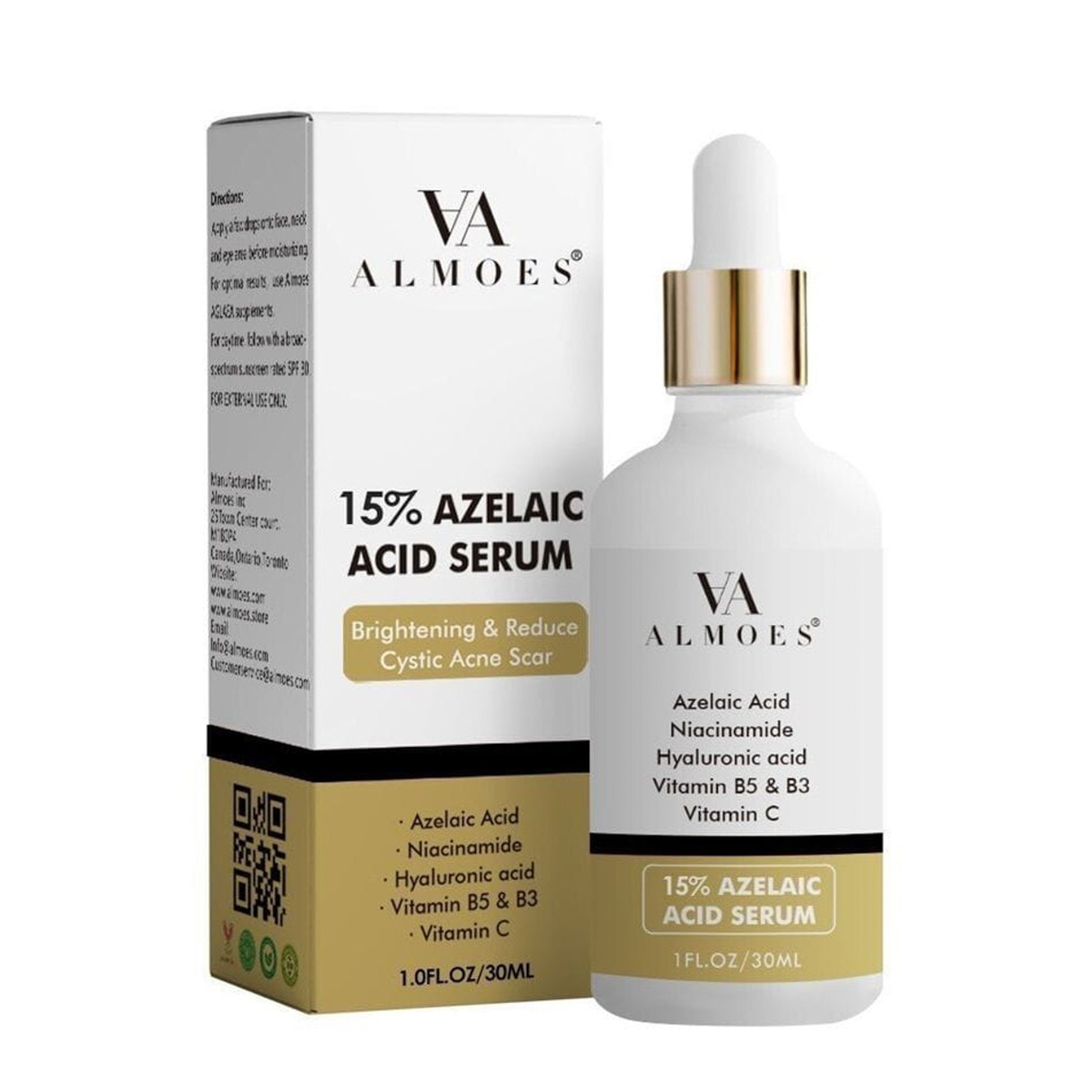 ALMOES 15%  Azelaic Acid  brightening and reduce cystic acne scar Serum 30 ml
