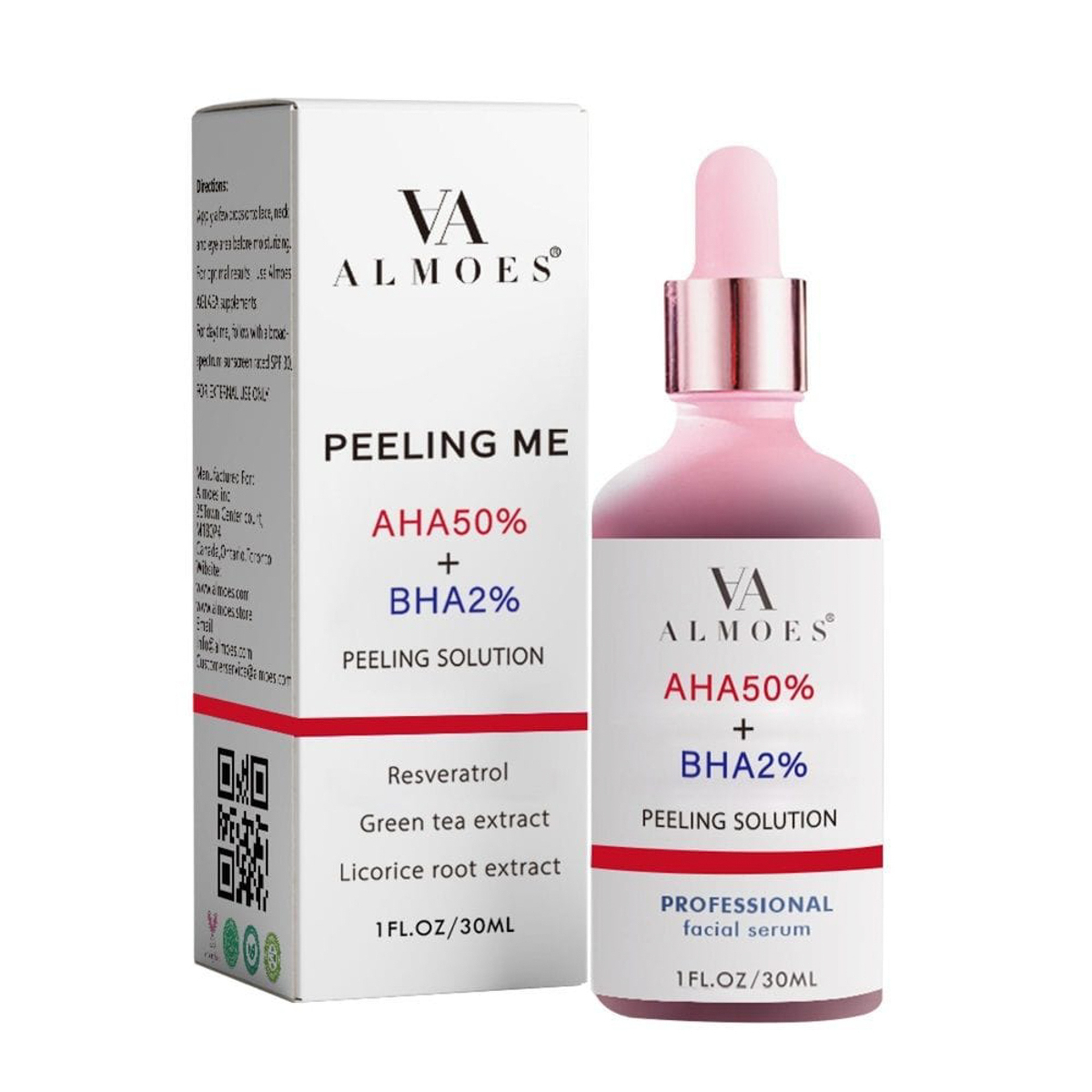 ALMOES  Peeling Me with AHA 50% + BHA  2% Exfoliating  Serum  30 ml