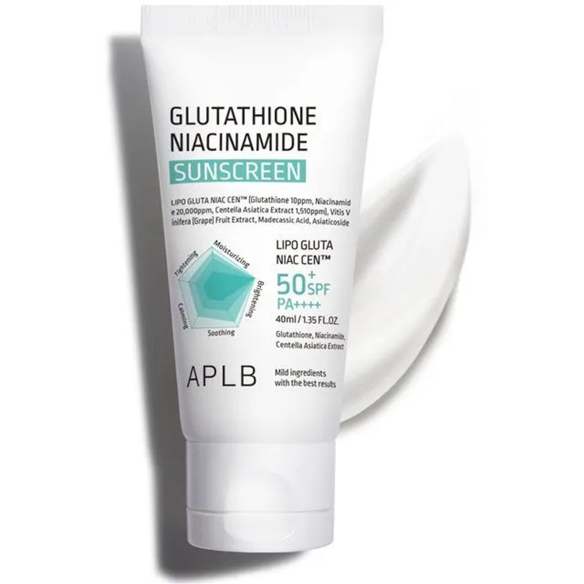 Aplb Glutathione & Niacinamide Brightening Sunscreen SPF 50+ 40 ML