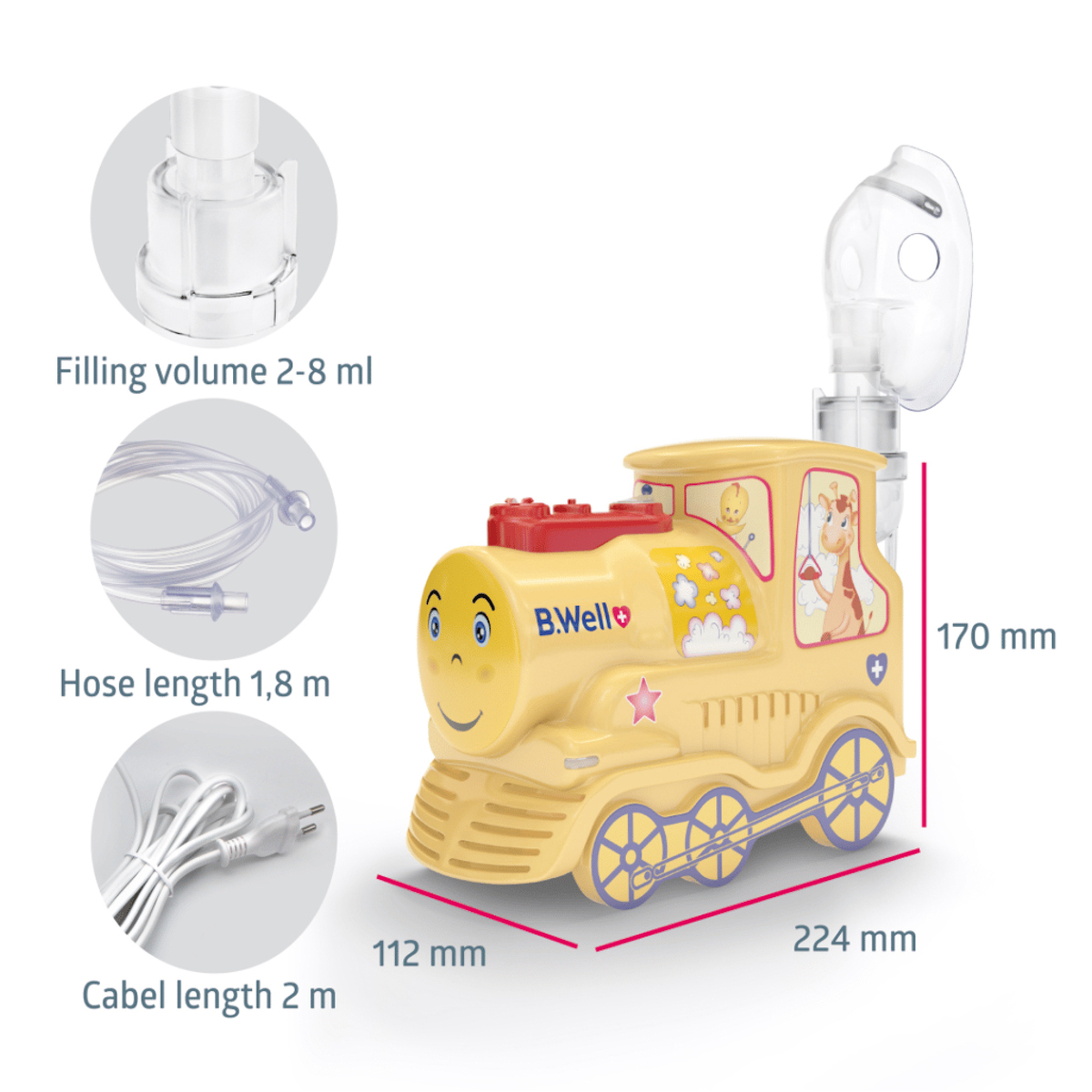 B.Well Pro-115 Nebulizer Train 1.786 Kg