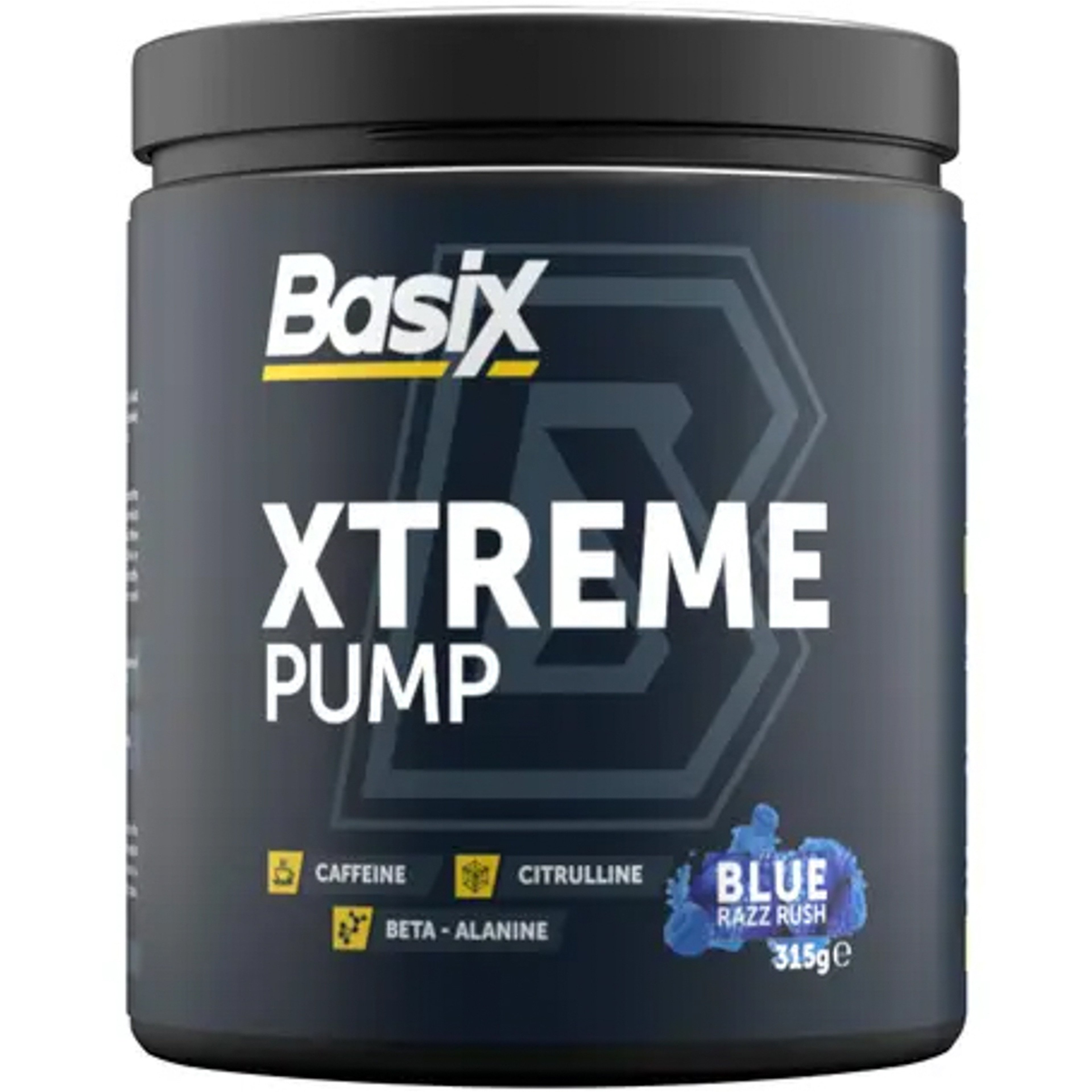 Basix Xtreme Pump Blue Razz Rush pre-workout 330 G