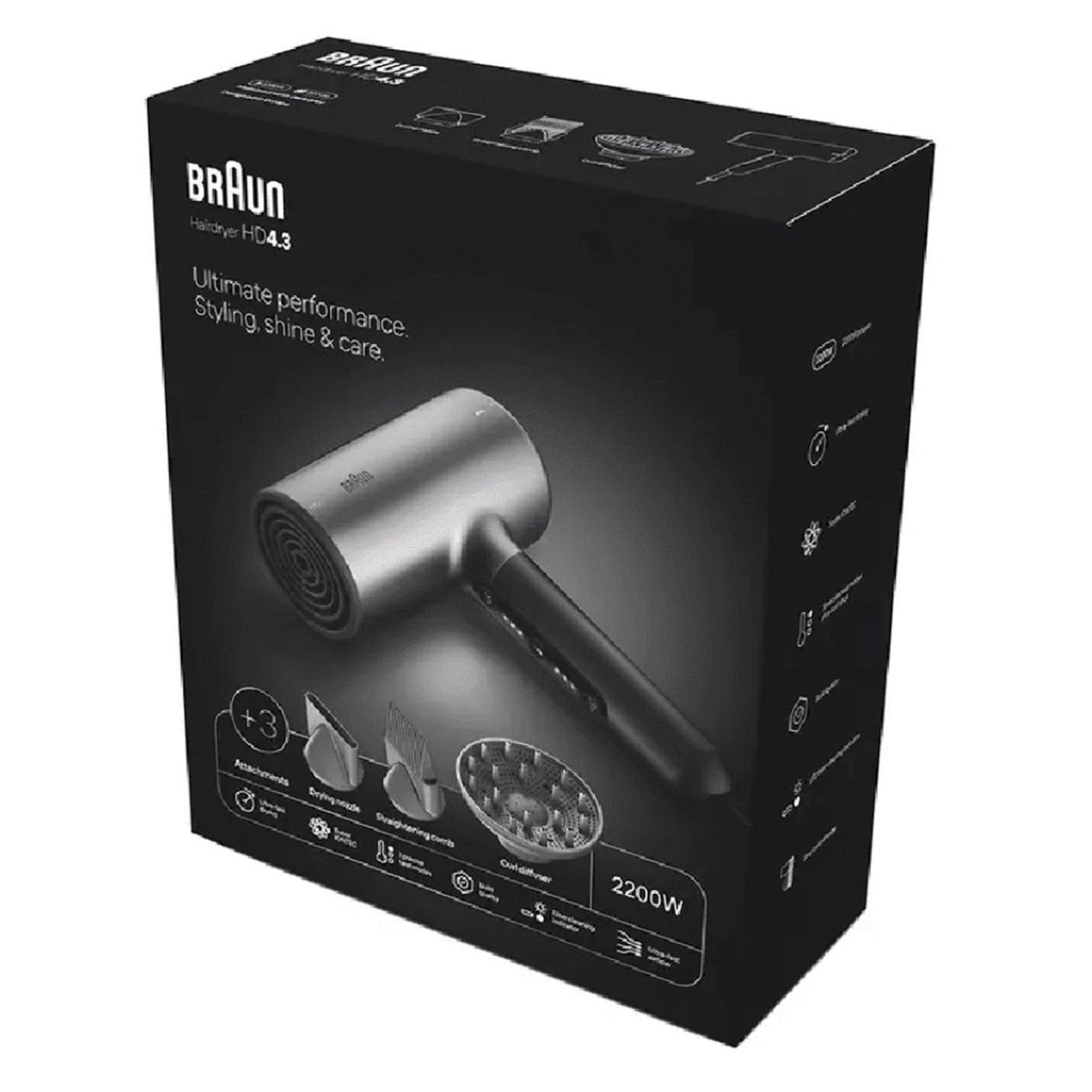 Braun Hair Dryer Hd435 Ionic Grey