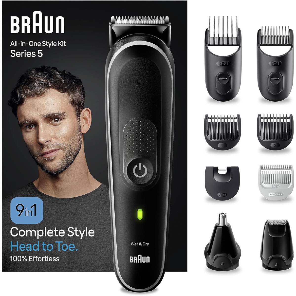 Braun MGK5420 Series 5 All-In-One Beard Care Body Groomer Set | Whites