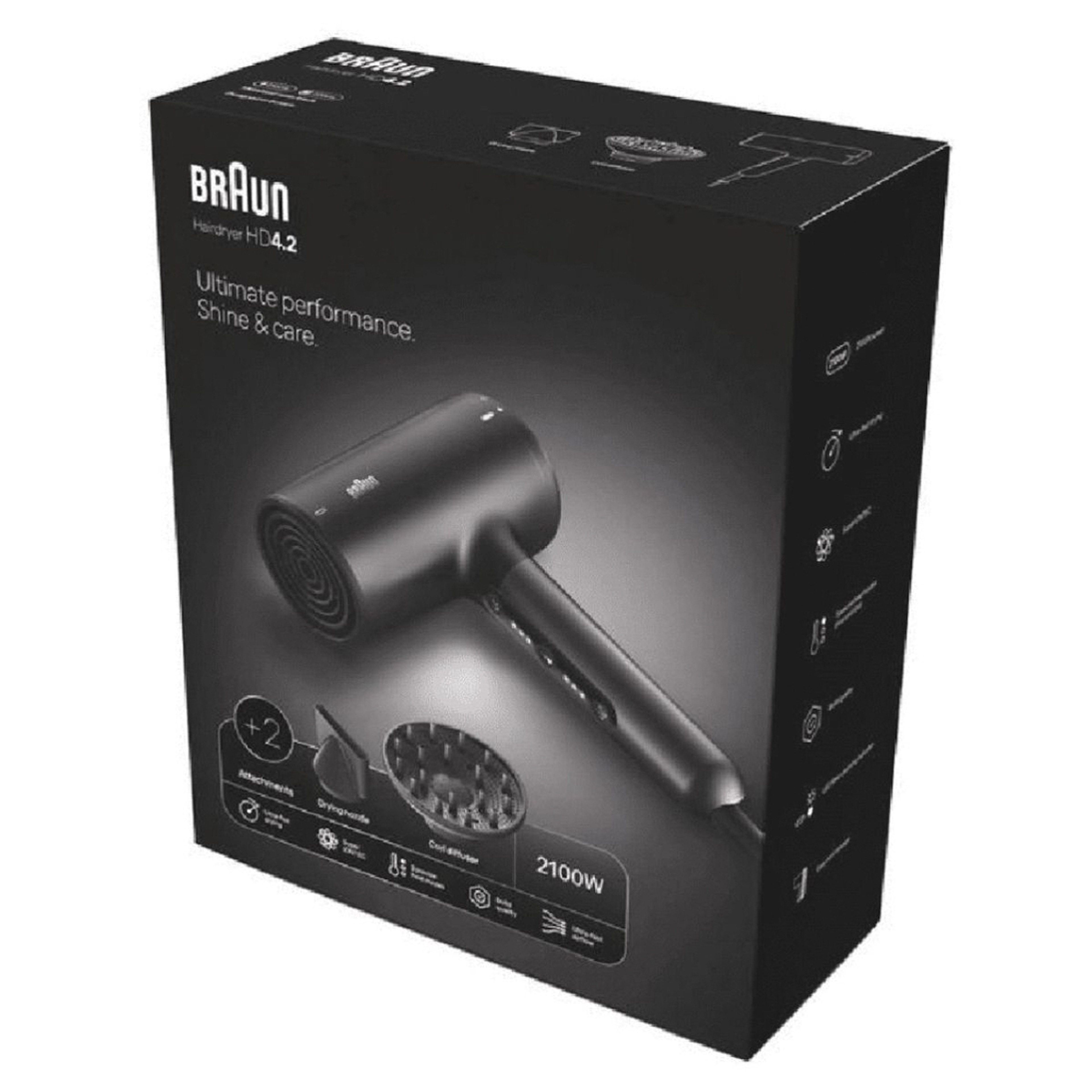 Braun Hair Dryer Hd425 Ionic Blk