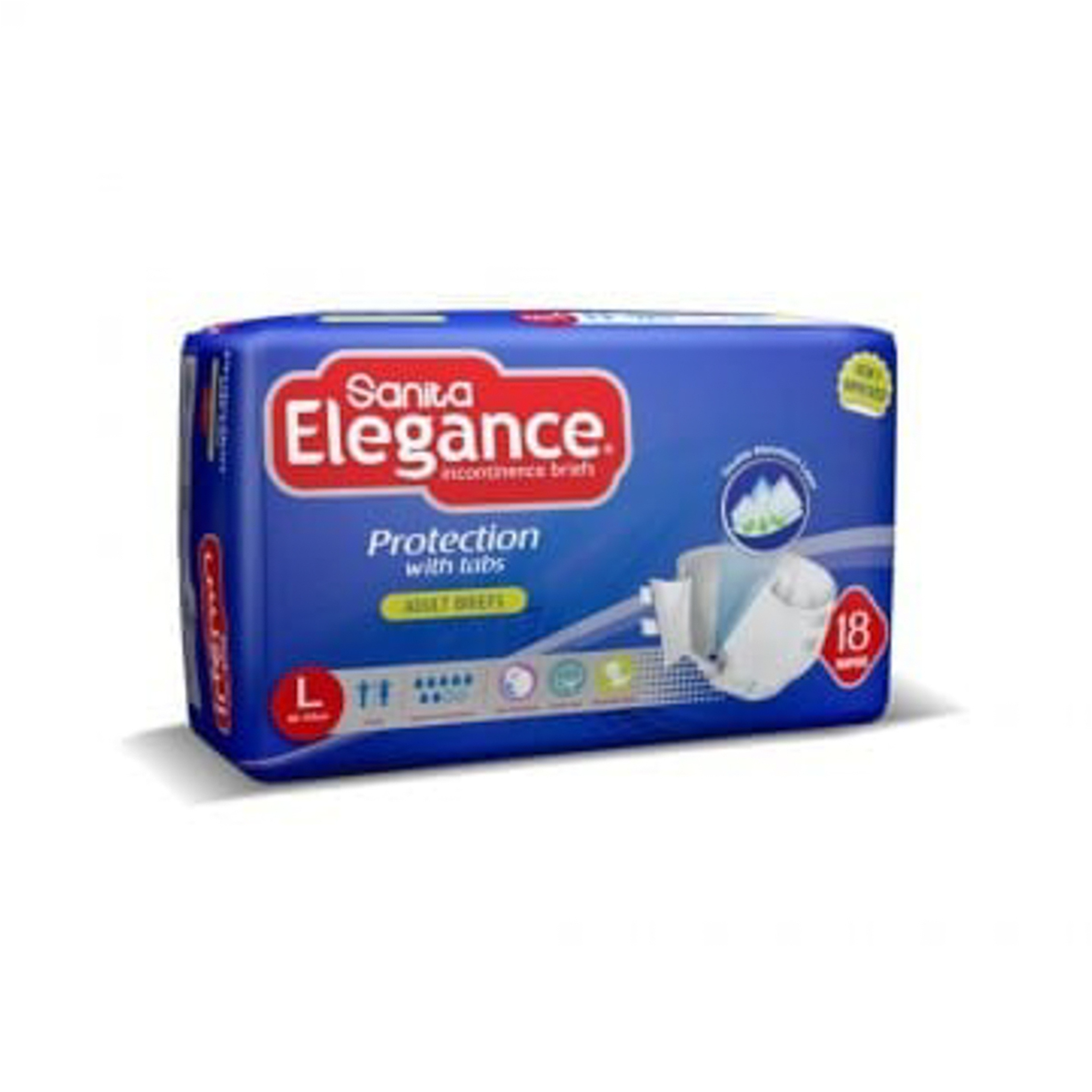 Elegance Sanita Diapers Large 18 piece