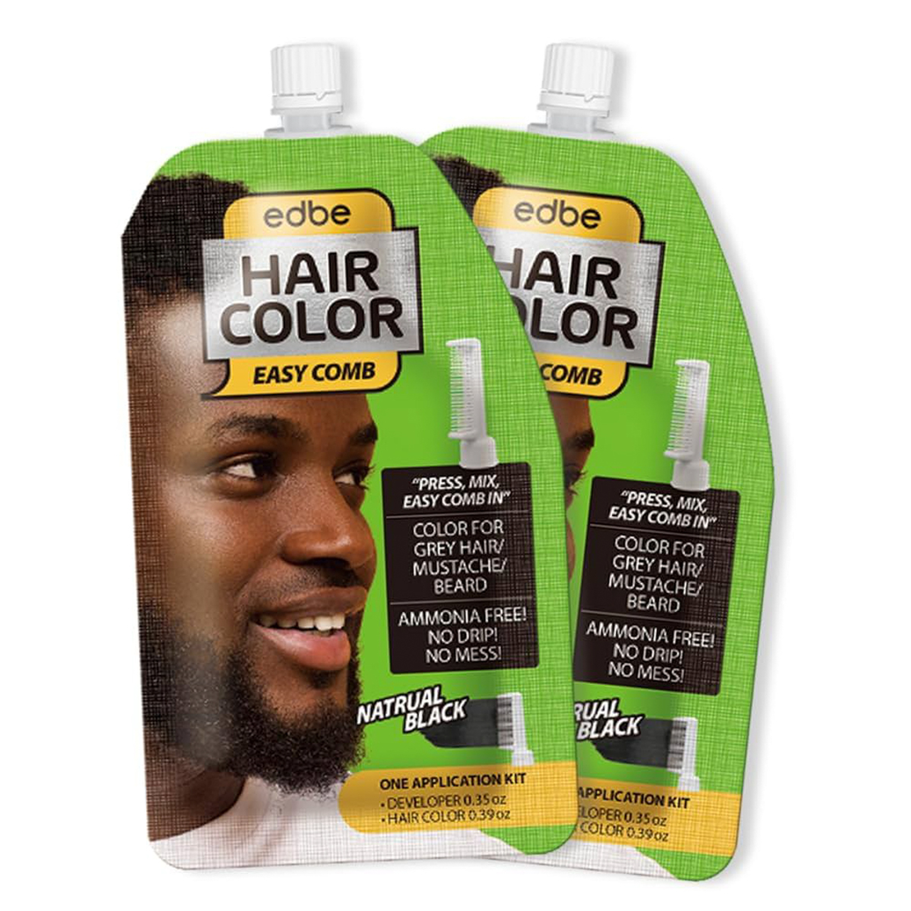 Edbe Hair Color Easy Comb Natural Black