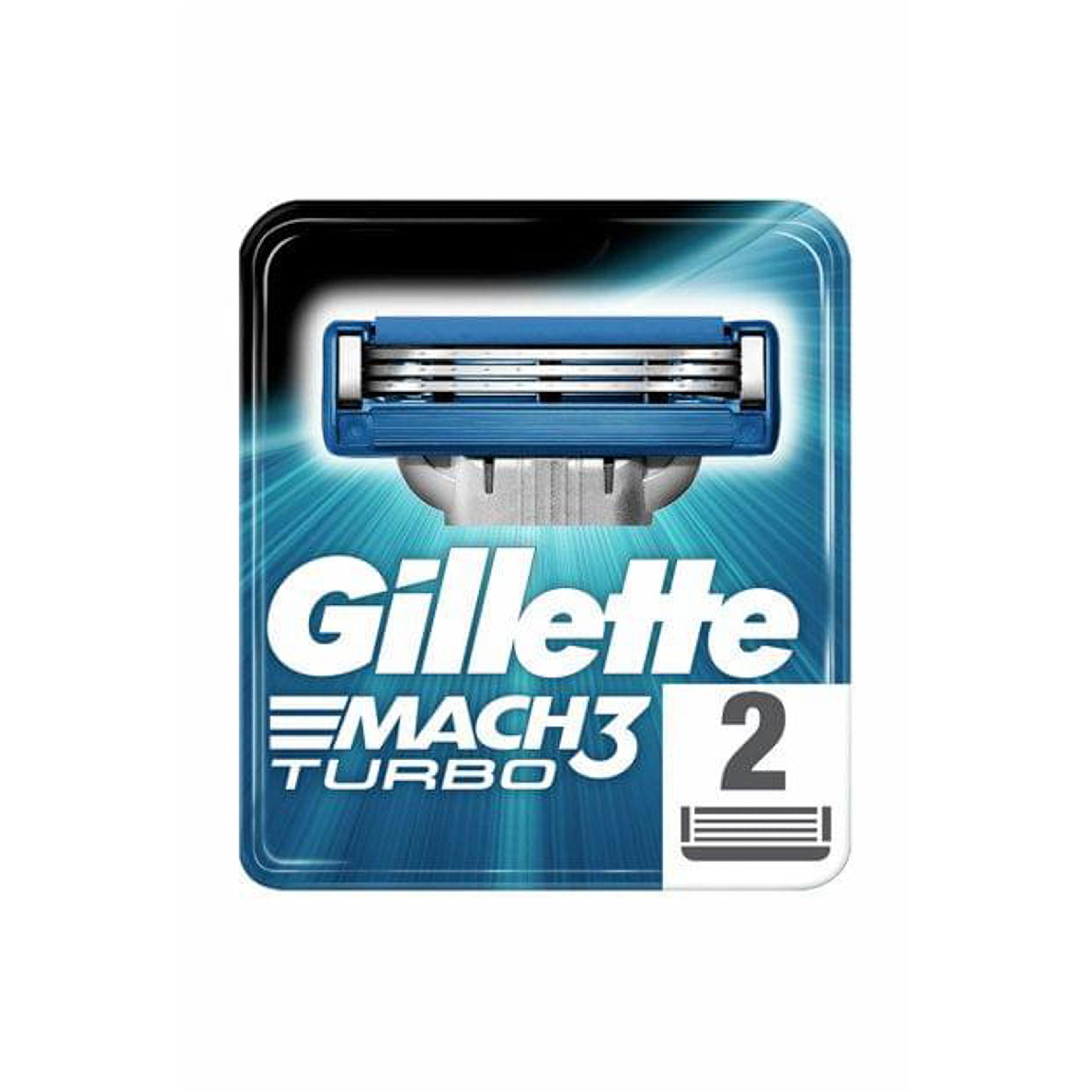 Gillette Mach3 Turbo Razor Handle and Refills 2P