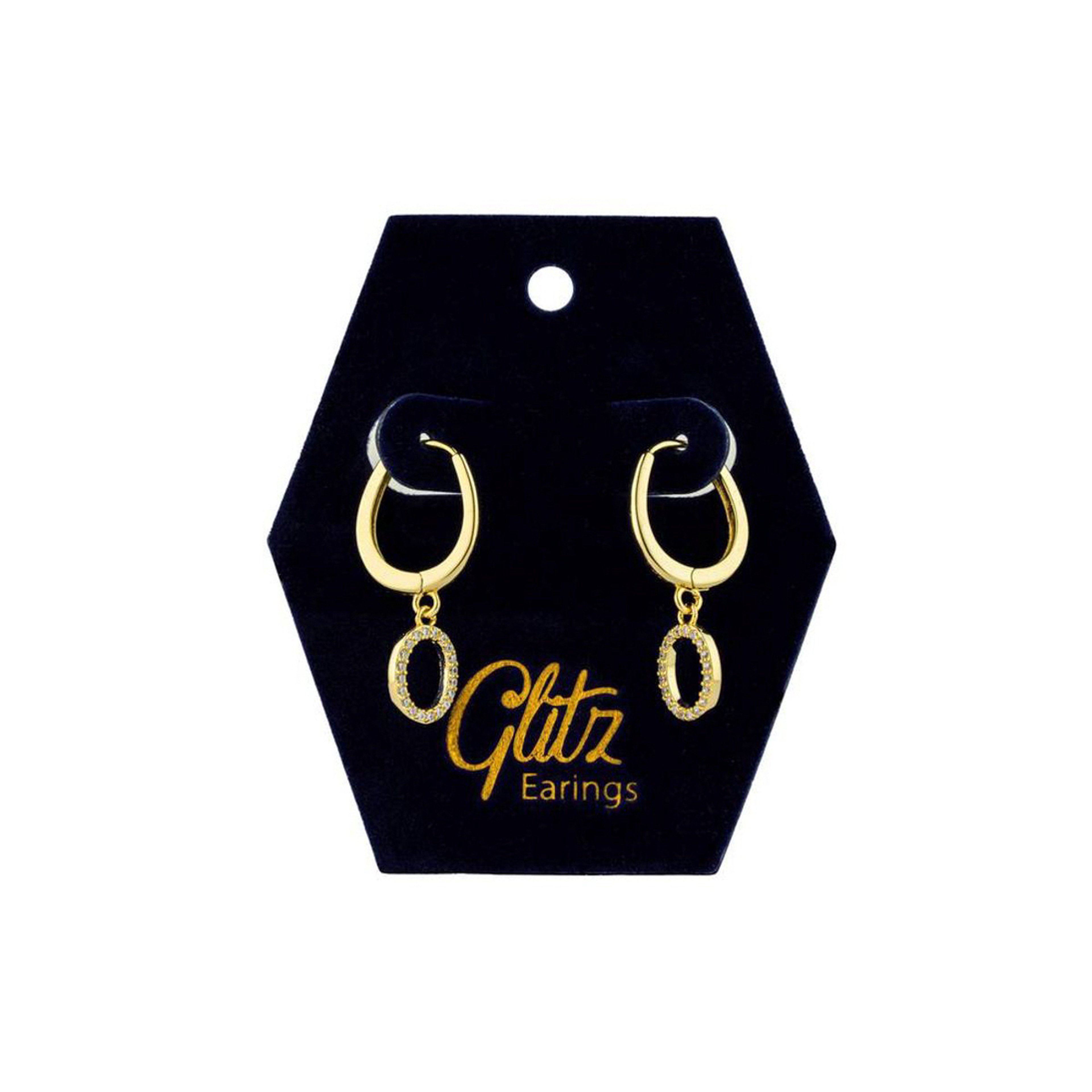 جليتز حلق أذن  بيضاوي ذهبي