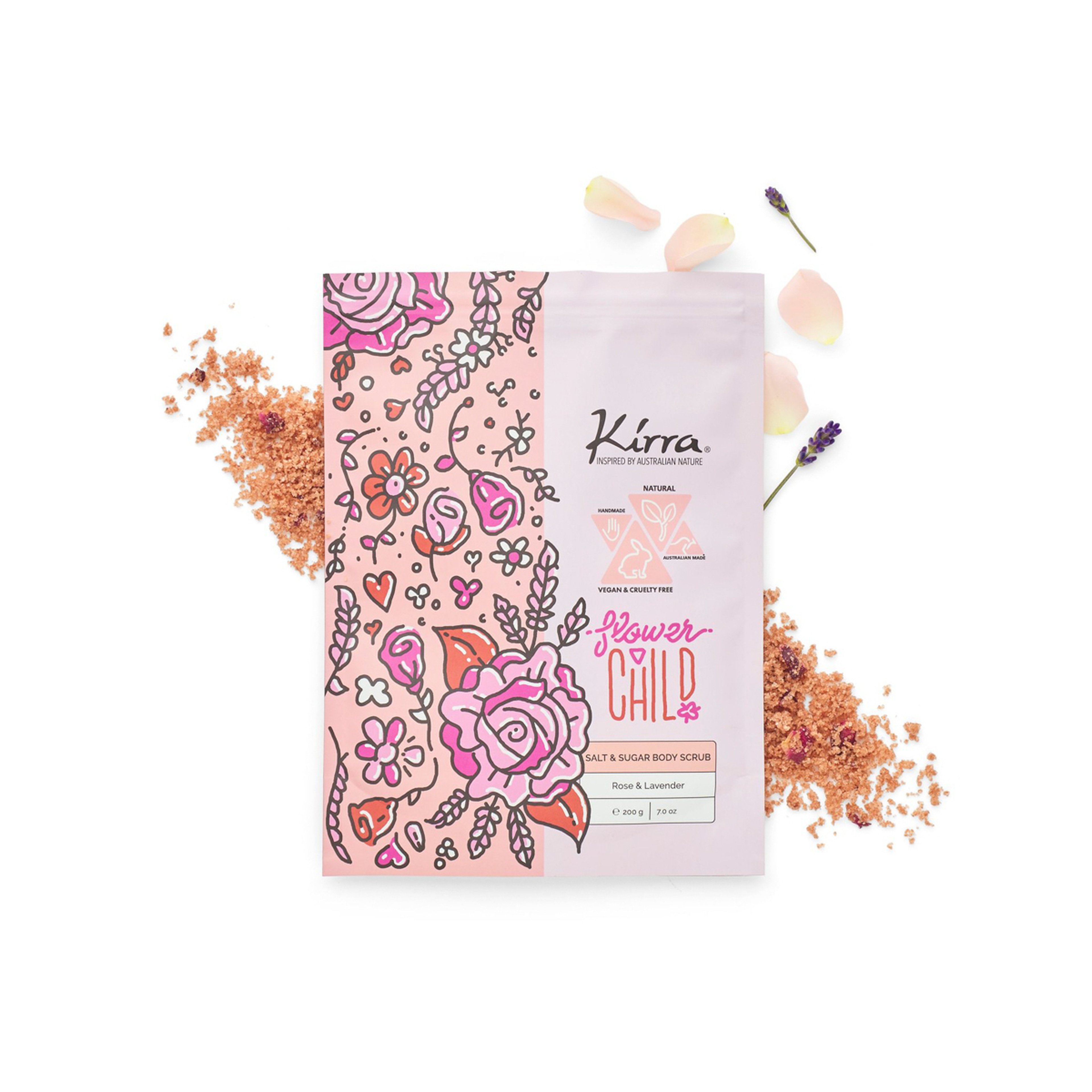 كيرا مقشر الجسم ورد وخزامى 200 جم