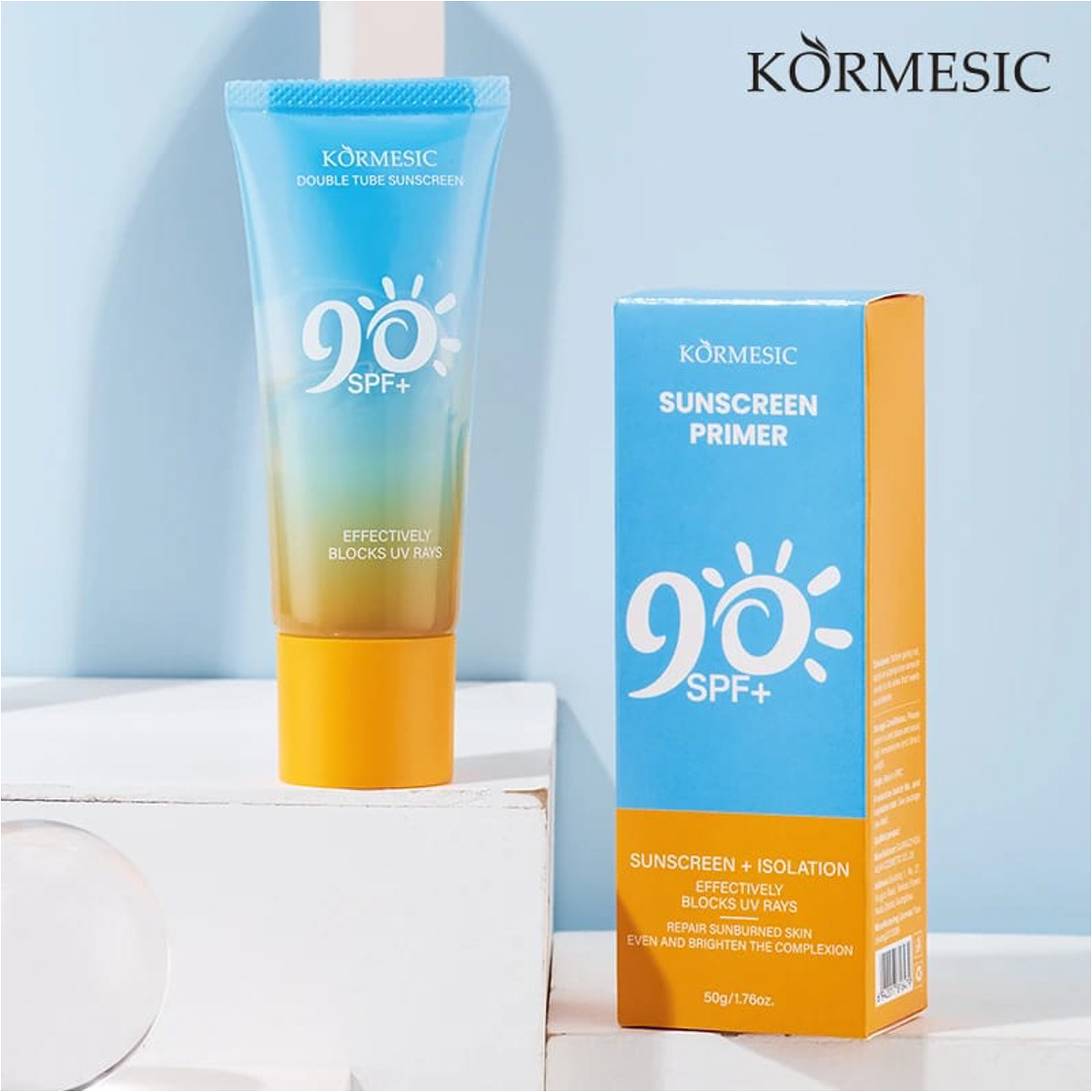 Kormesic Dual Tube multi effect  Sunscreen spf+ 90  cream 50G
