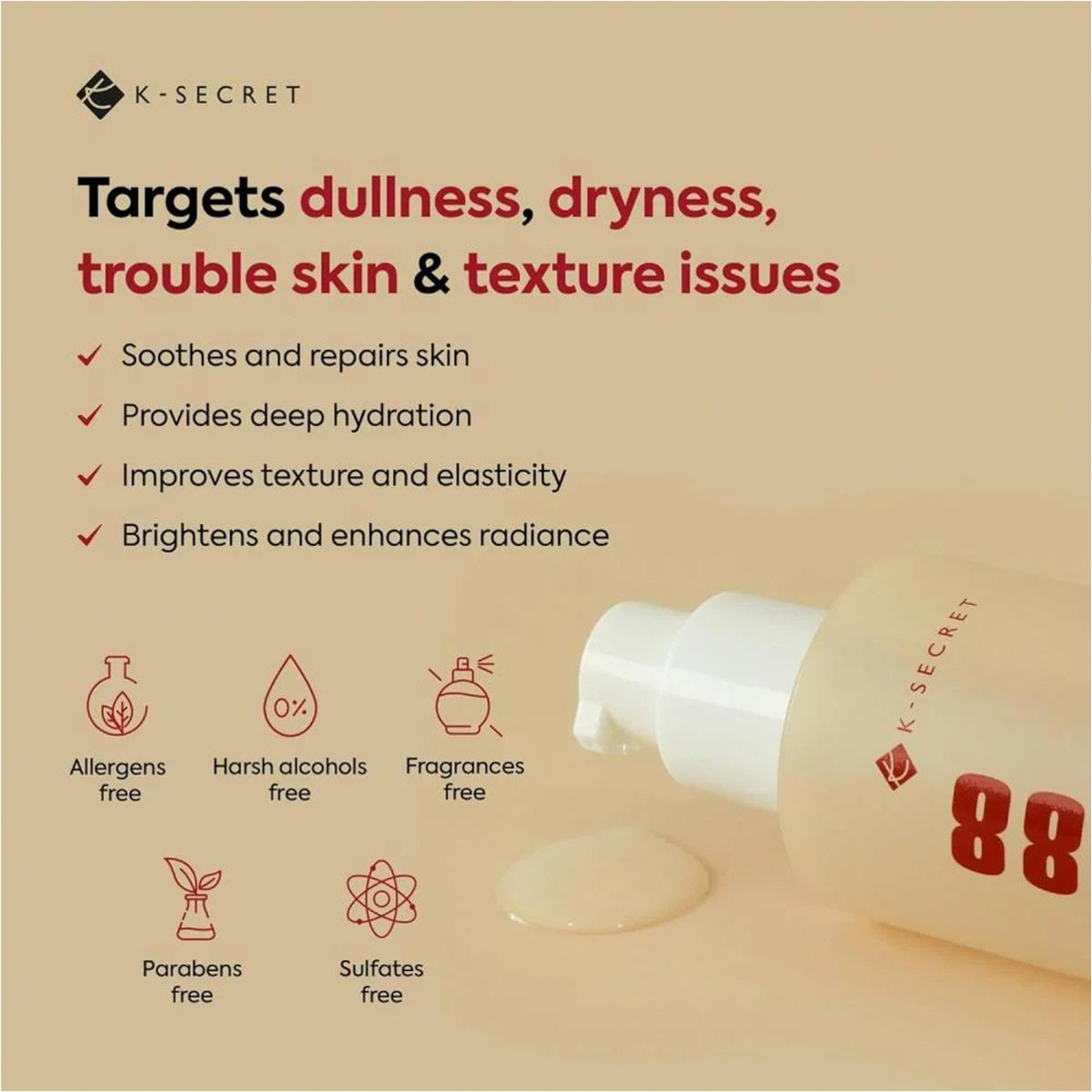 K  seoul Secret 93% Snail & Rice serum100Ml