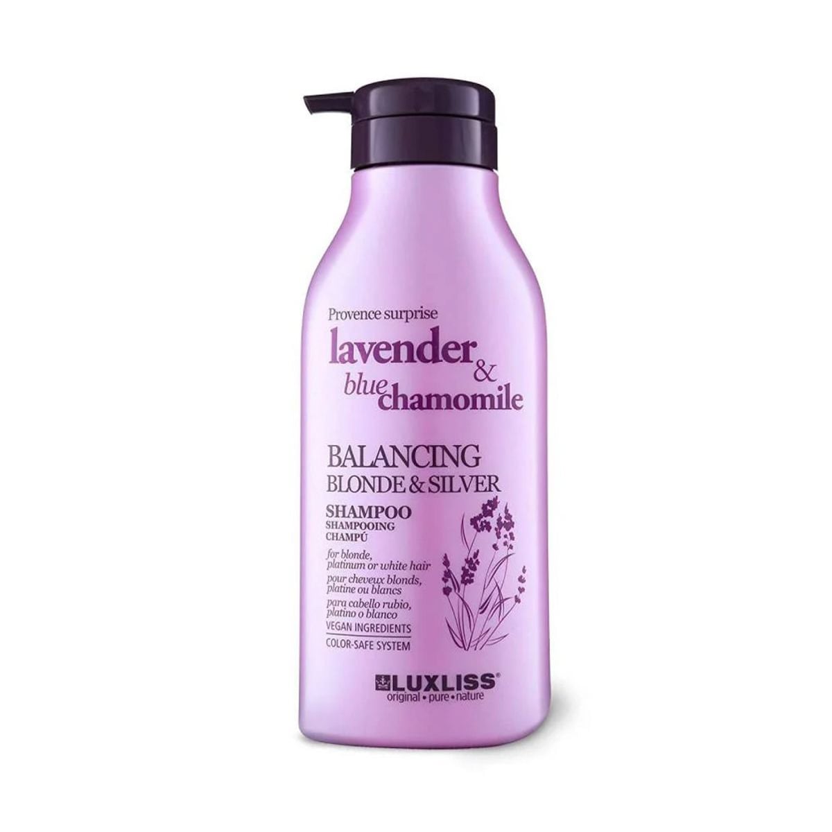 LUXLISS  LAVANDER & CHAMOMILE BALANCING BLONDE & SILVER SHAMPOO