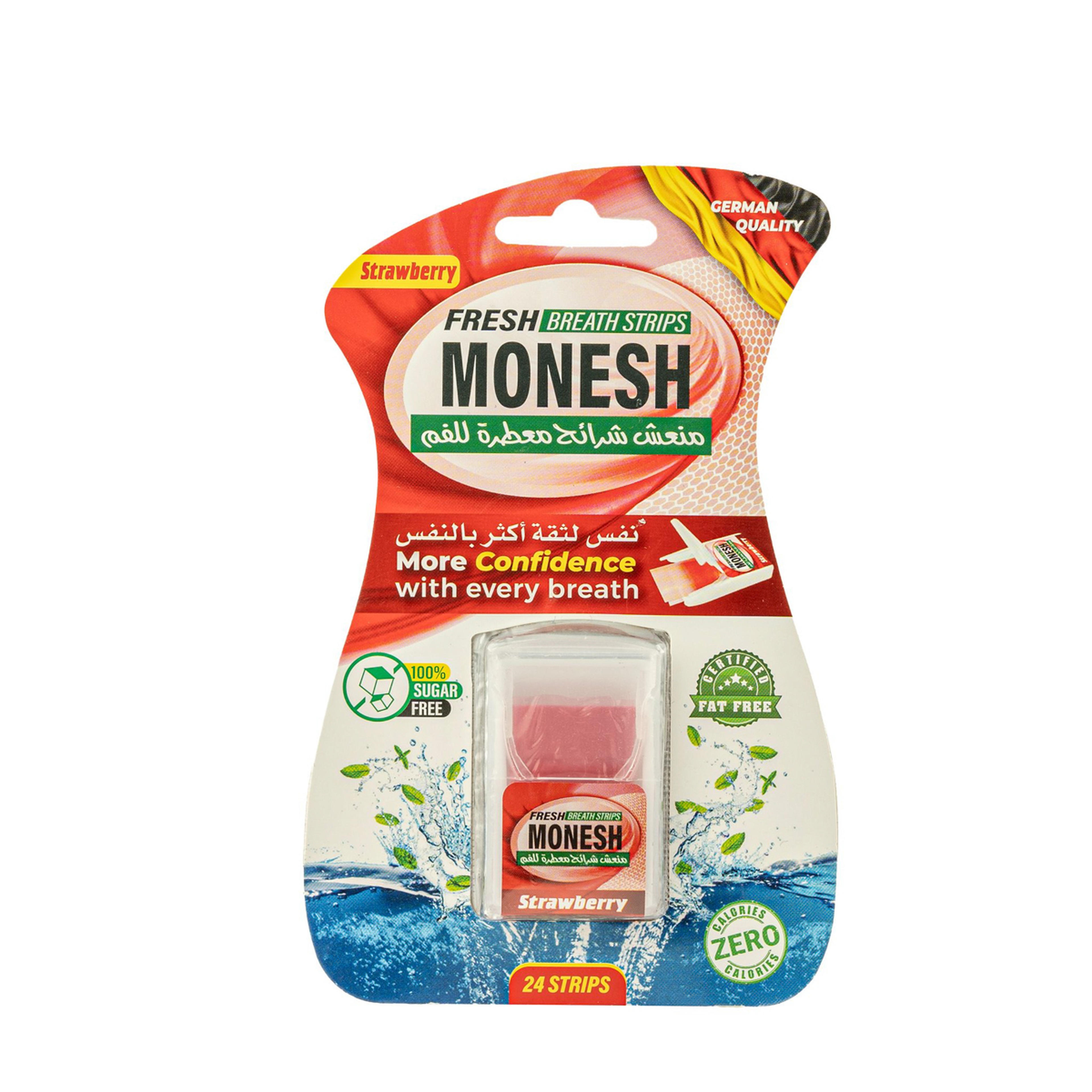 Monesh Fresh Breath Strips Strawberry 24 piece