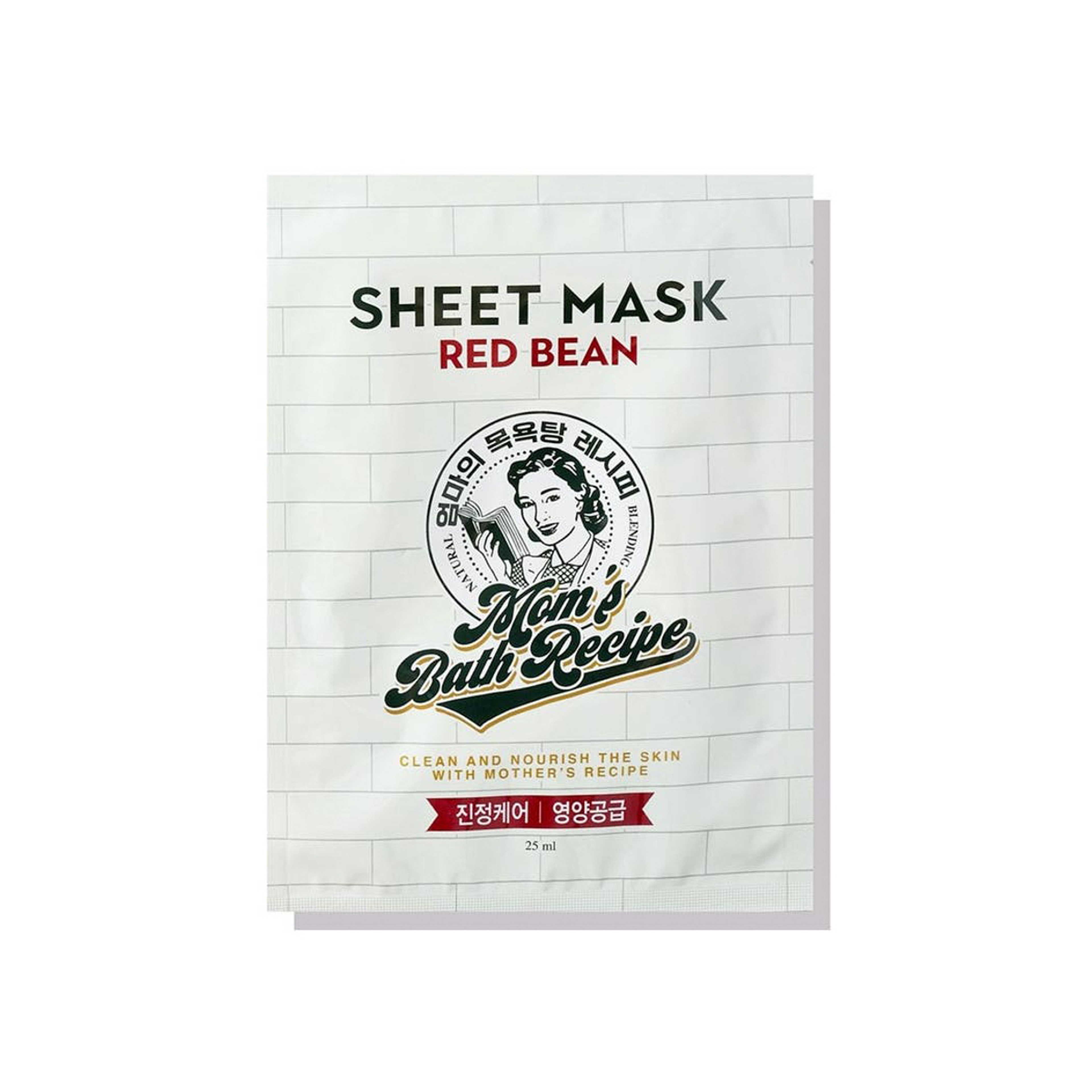 Mom's Bath Recipe Red Bean| Deep Hydration and Collagen Boost for Glowing Skin sheet mask 25 ml