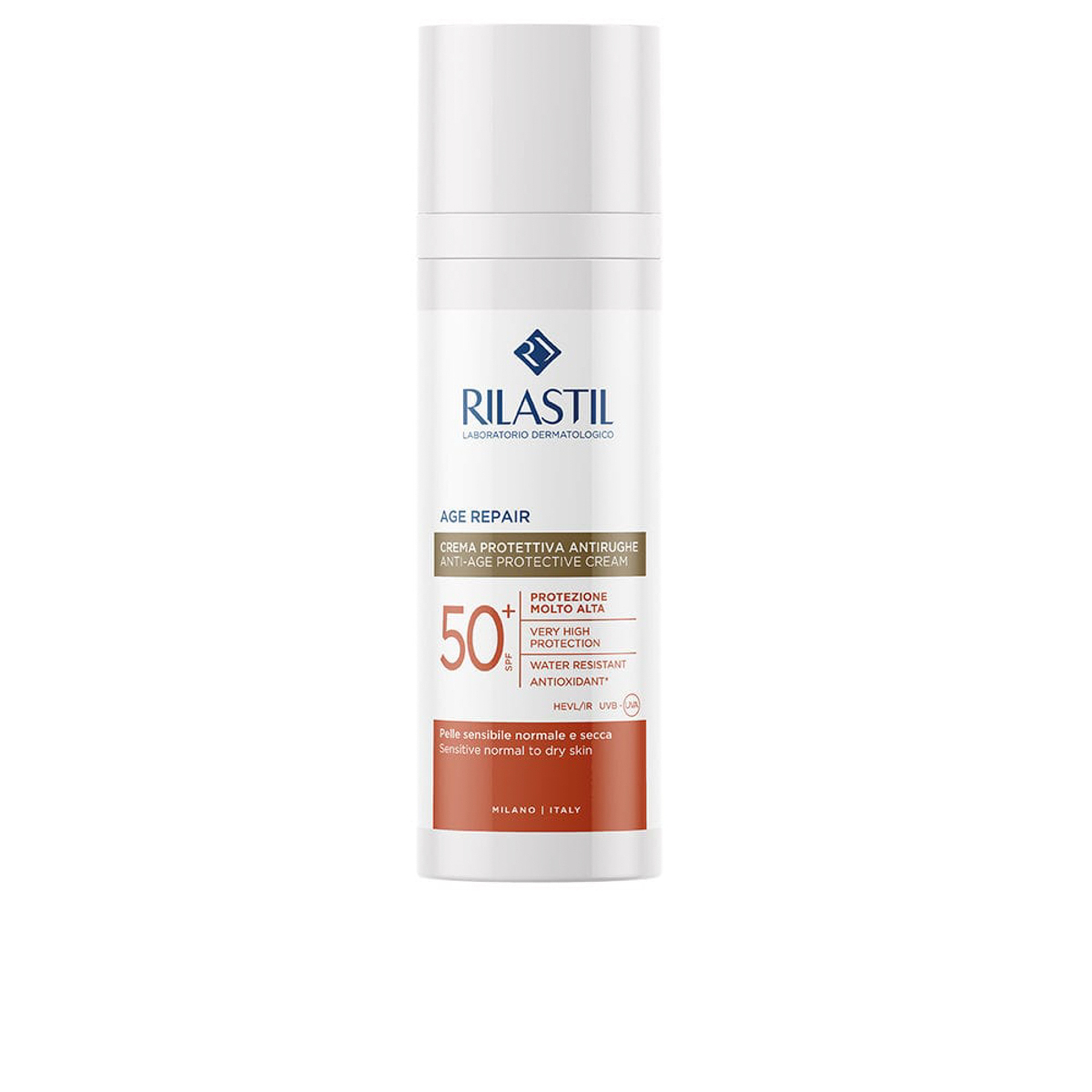 Rilastil Age Repair SPF50+ Water Resistant Face Sunscreen for Sensitive Skin Cream  50 ml