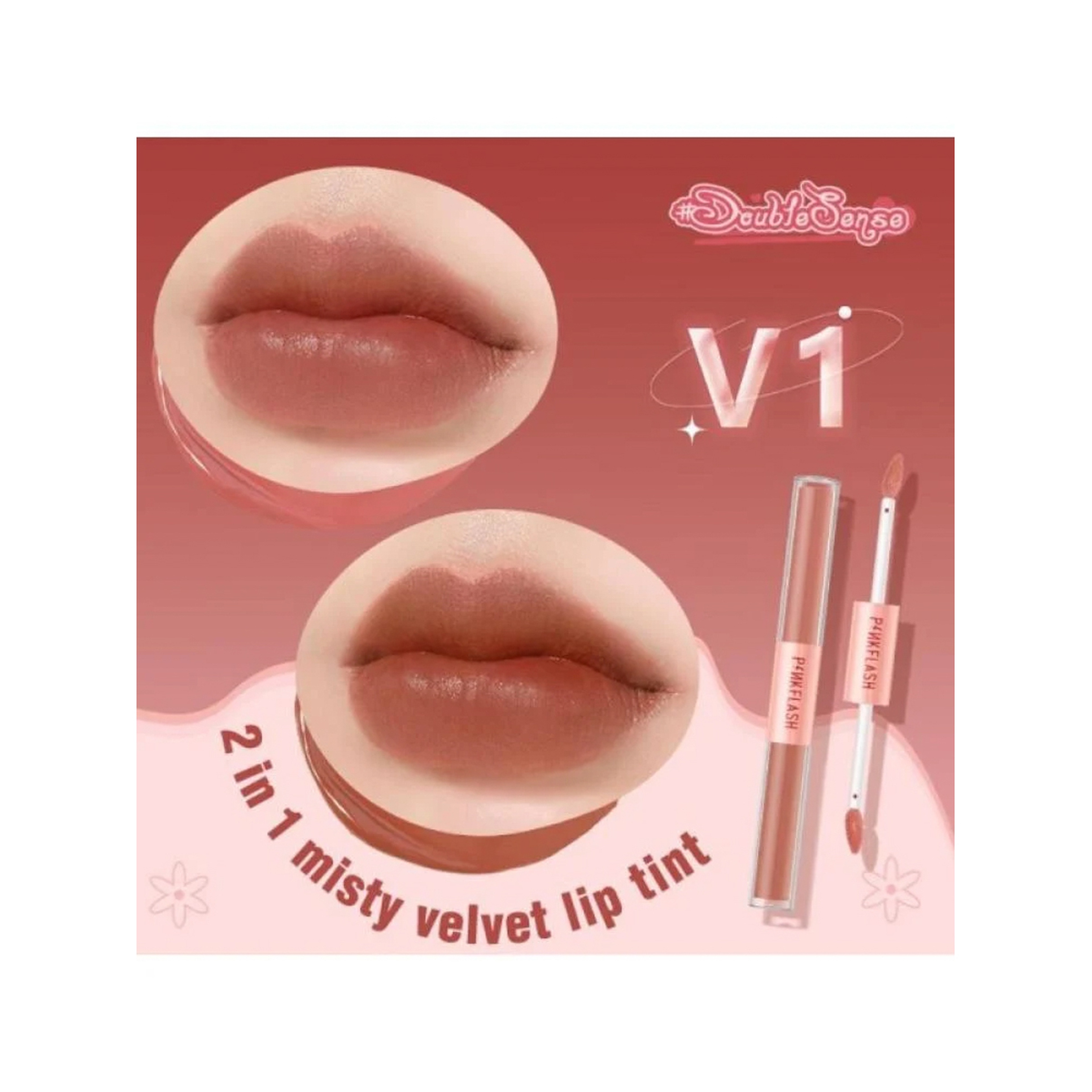 Pink Flash Shiny Dual Lip Gloss