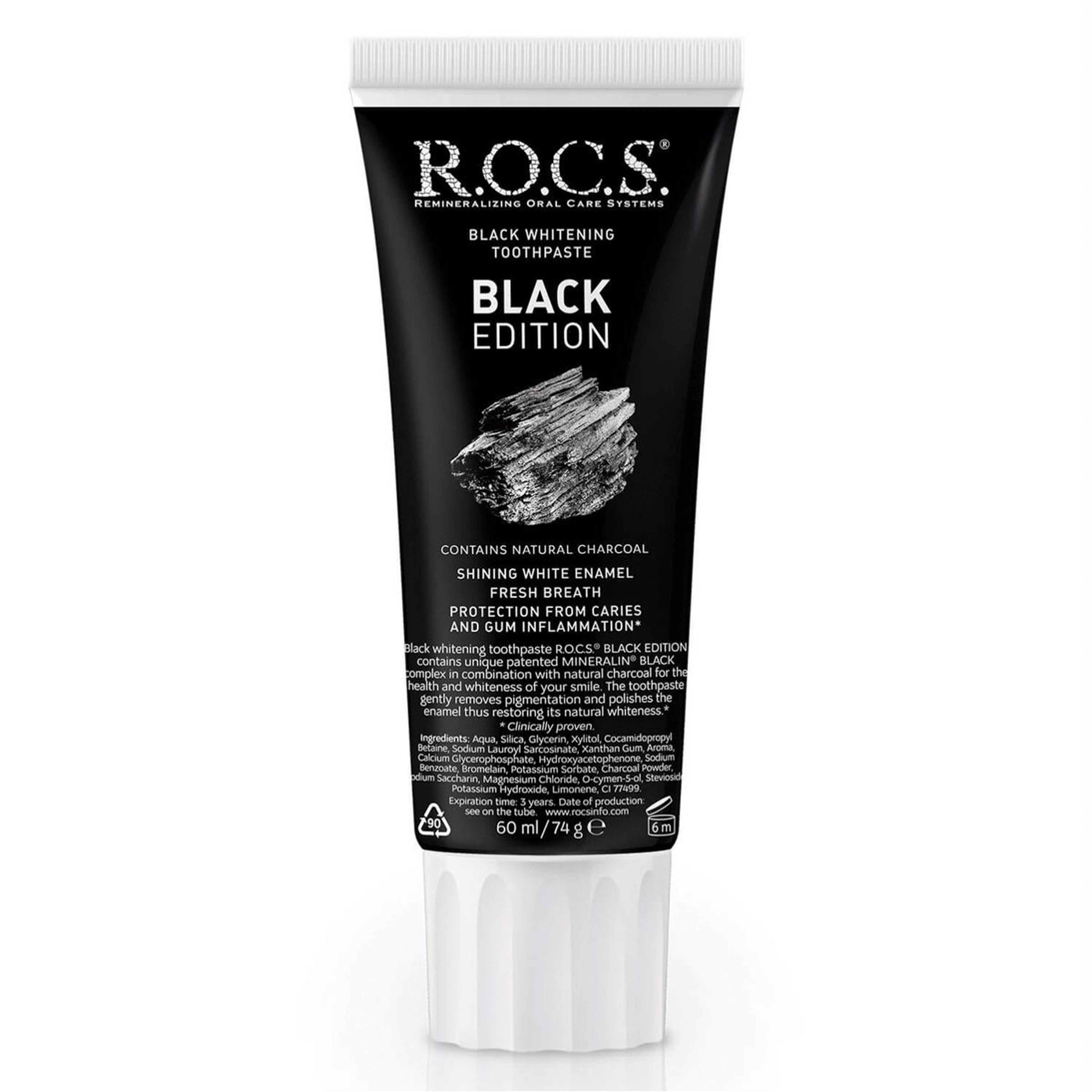 Rocs Black Whitening Edition Toothpaste 60Ml