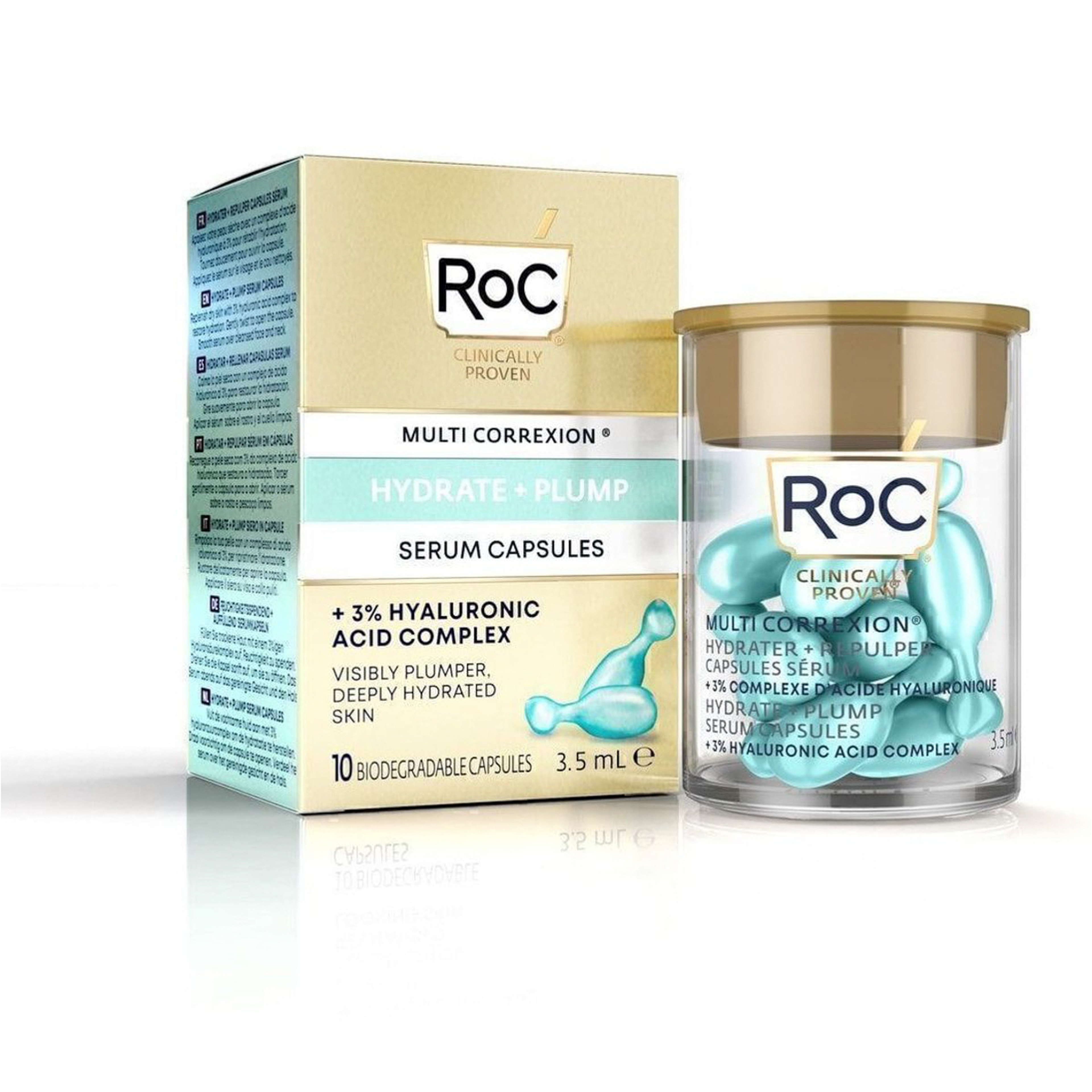 روك مرطب متعدد التصحيح للبشره سيروم كبسولات 10 قطع