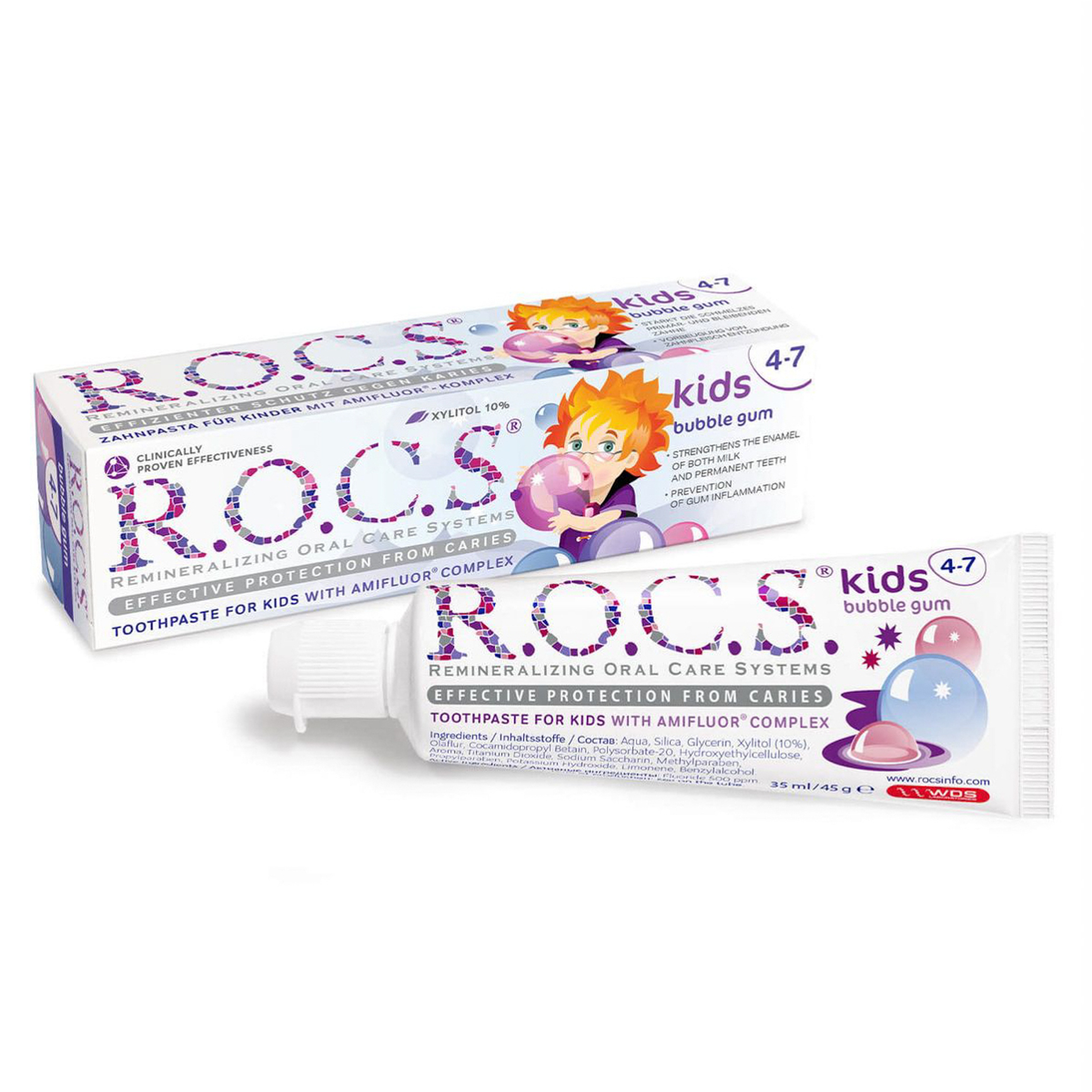Rocs Kids Bubble Gum Toothpaste 35Ml
